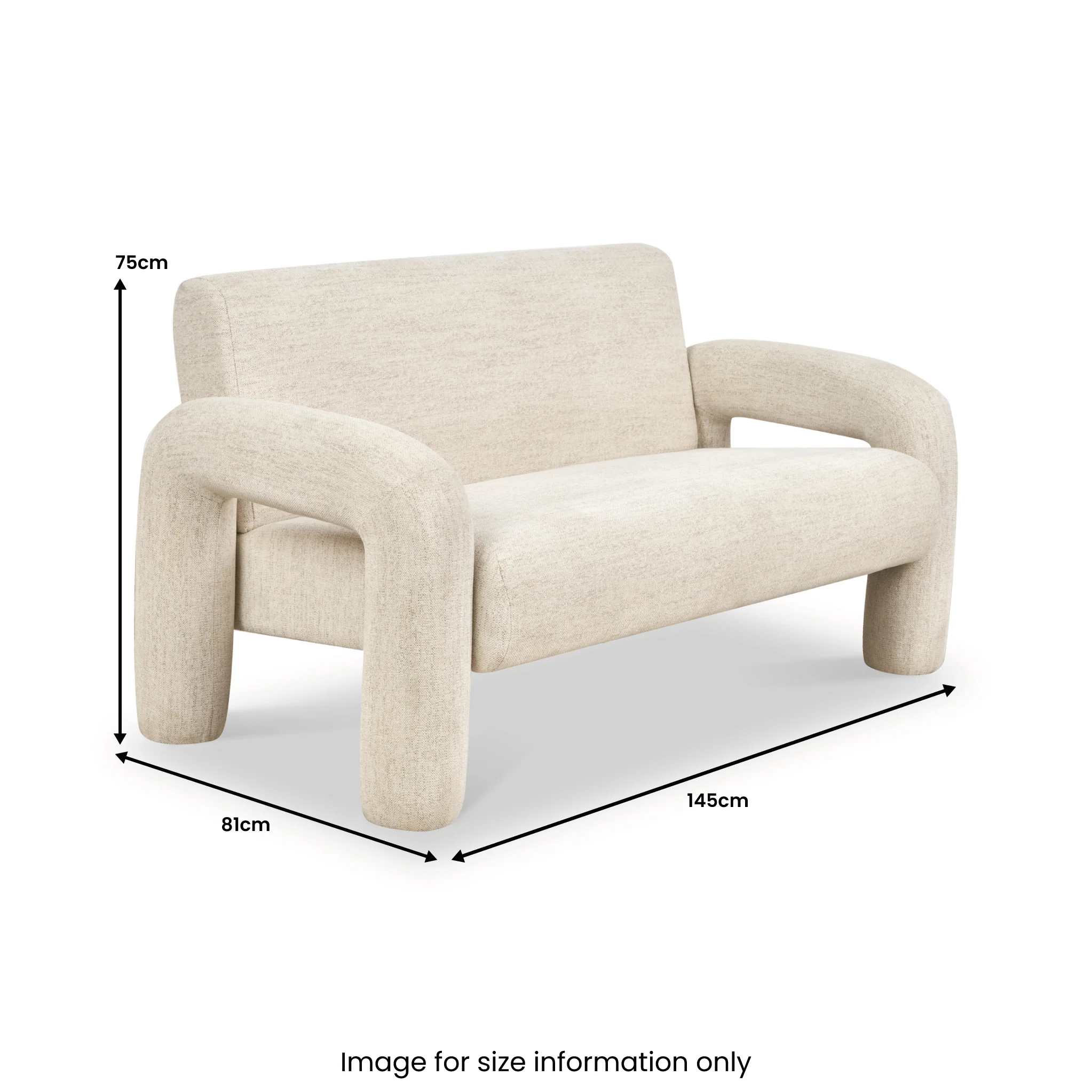 Ravello Fabric 2 Seater Sofa - Image 9