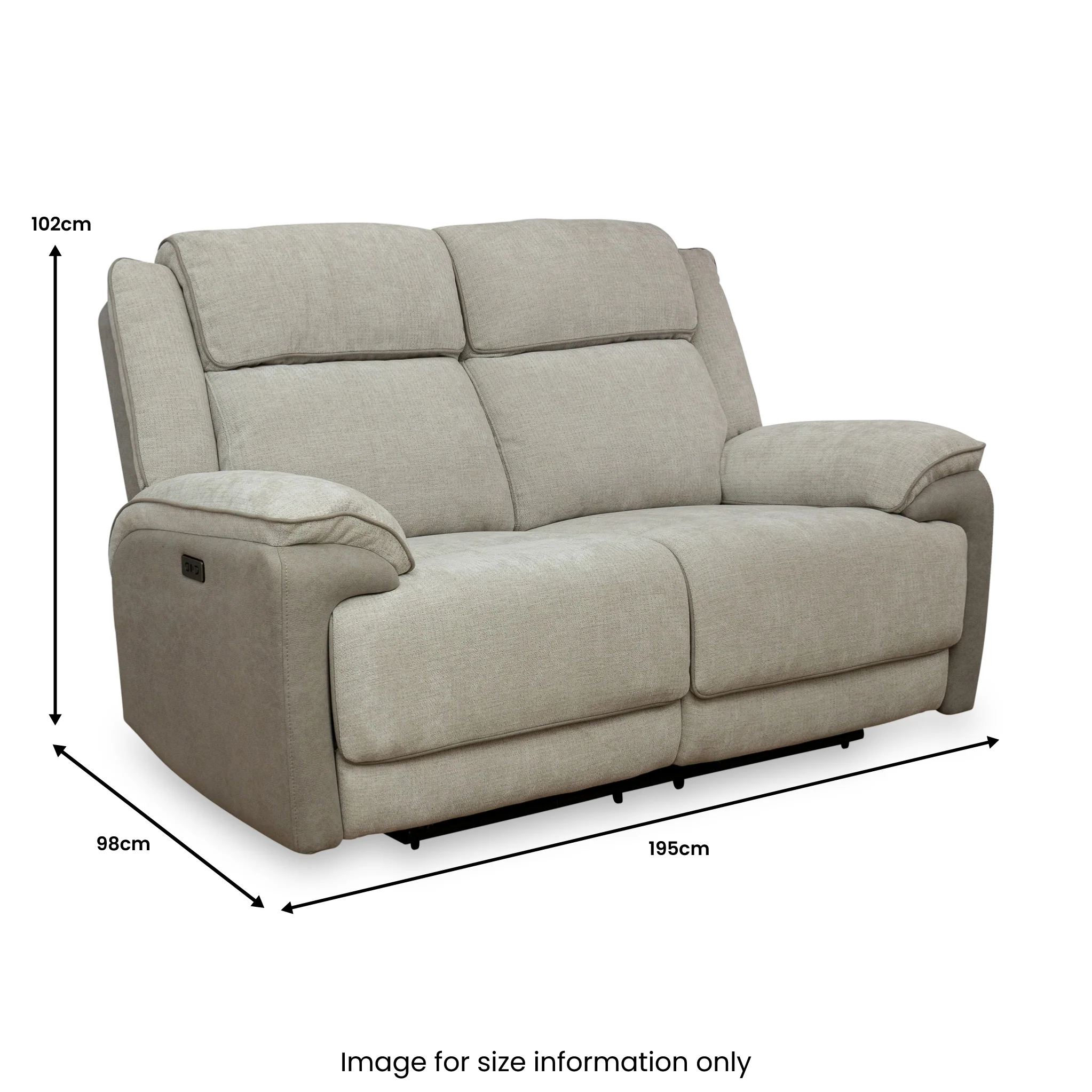 Redgrave 2 Seater Power Recliner Sofa - Image 5