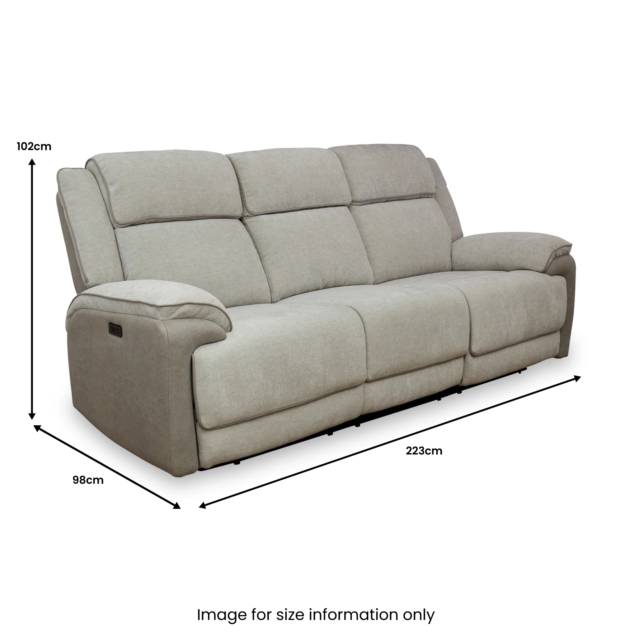 Redgrave 3 Seater Power Recliner Sofa - Image 7