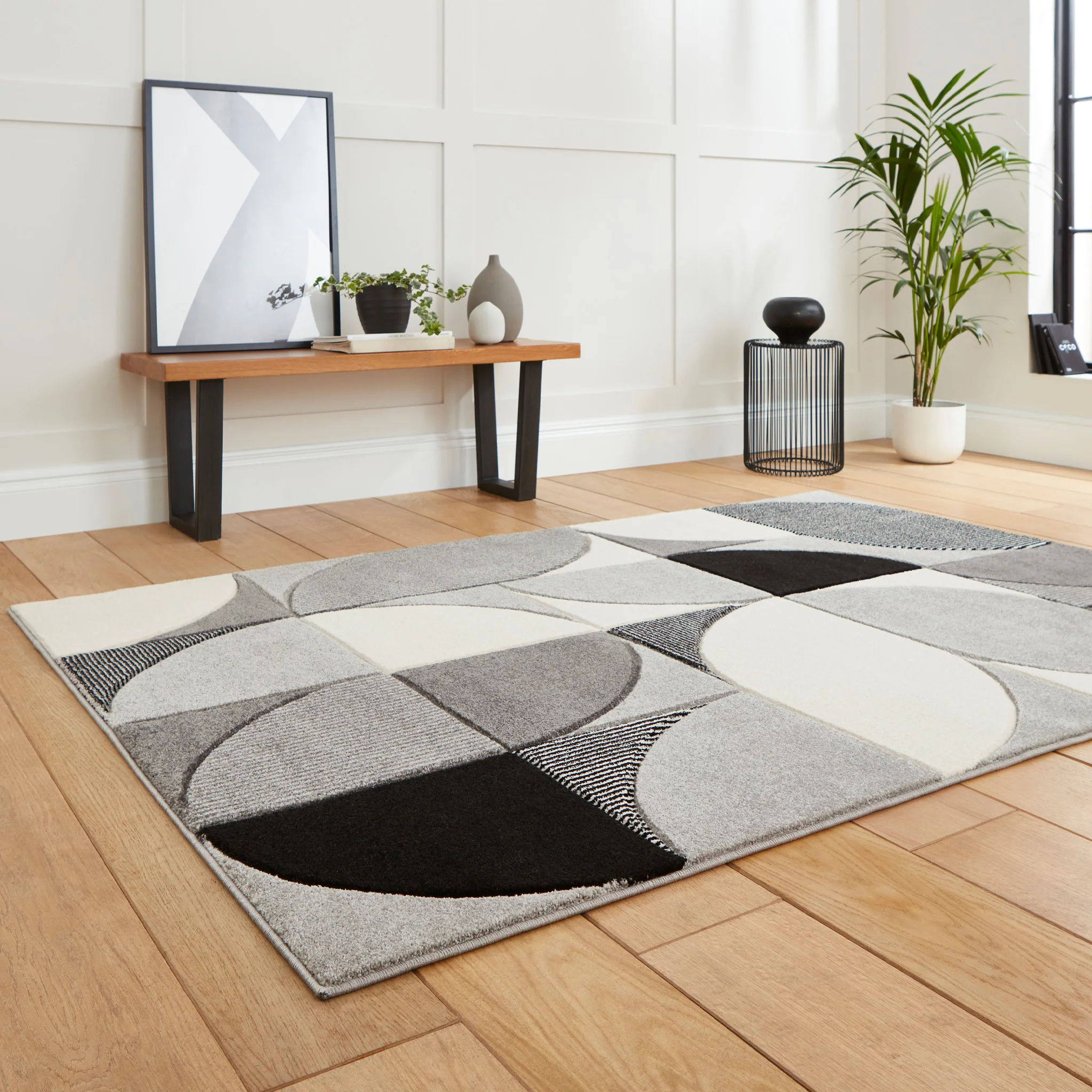 Regis Geometric Leaf Rug - Image 10