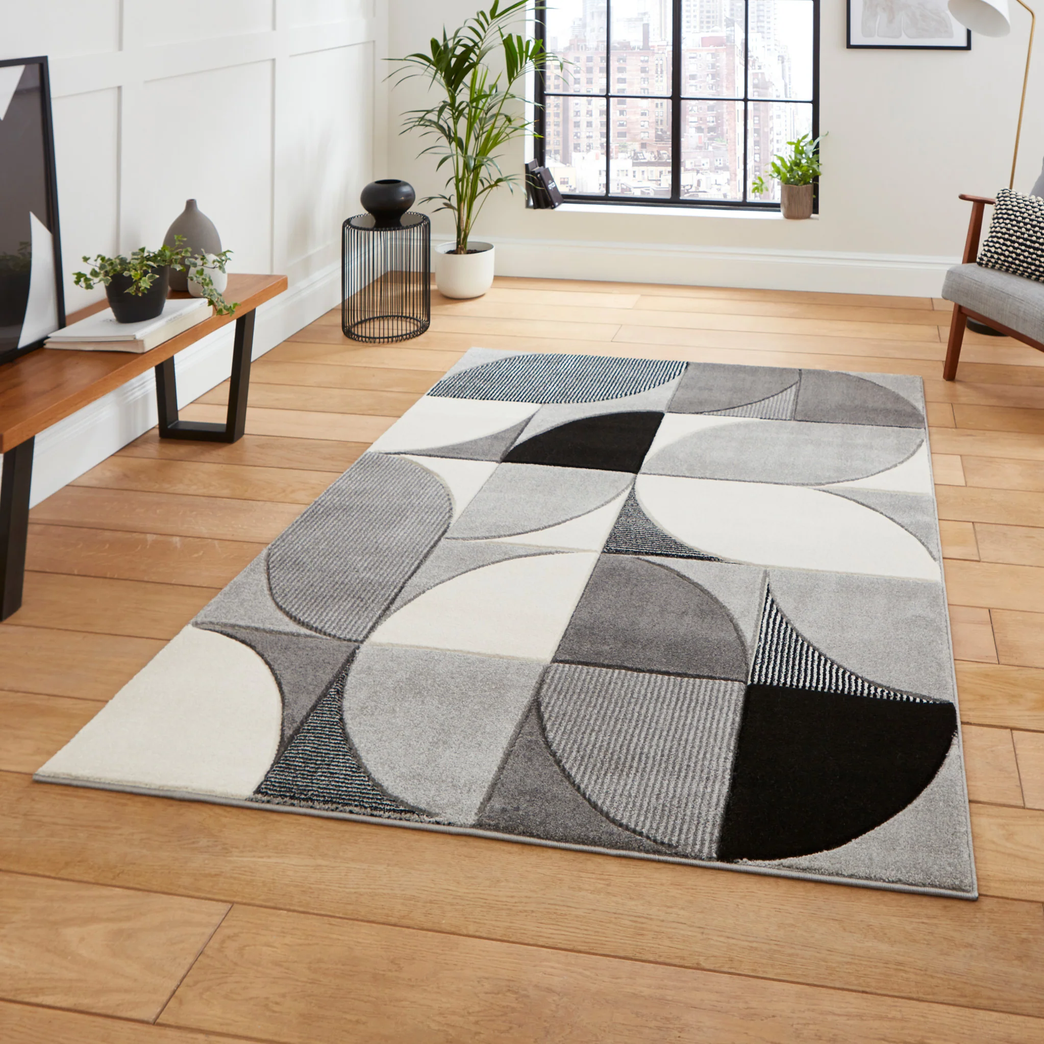 Regis Geometric Leaf Rug - Image 11