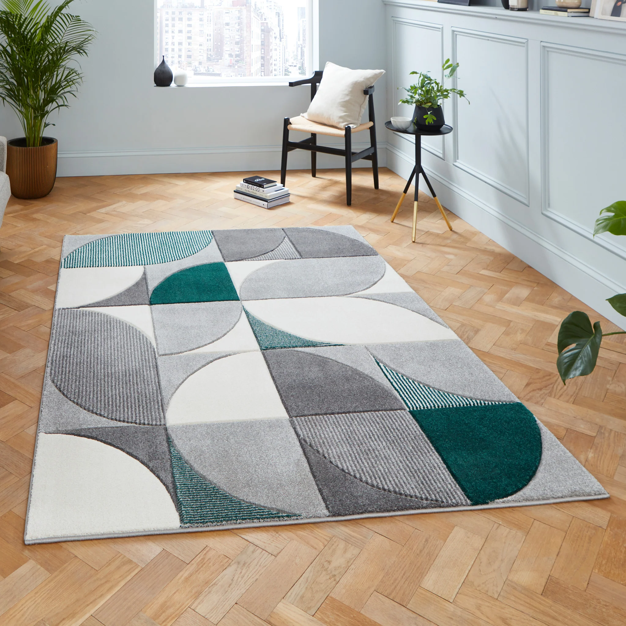 Regis Geometric Leaf Rug - Image 18