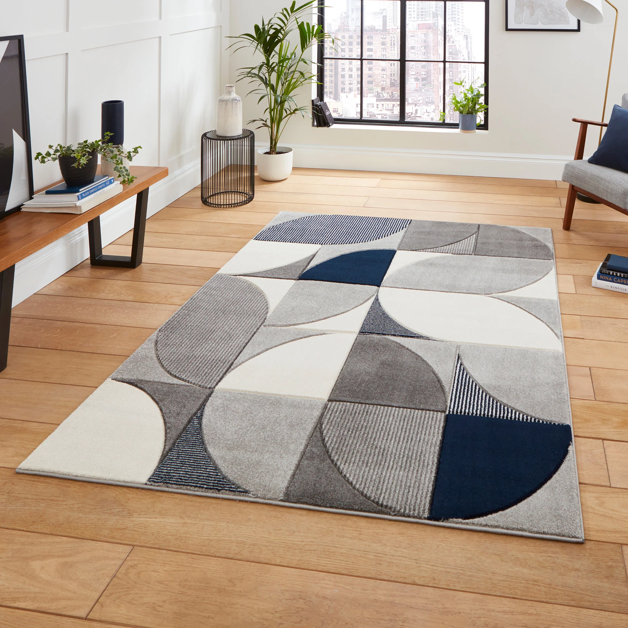Regis Geometric Leaf Rug - Image 26