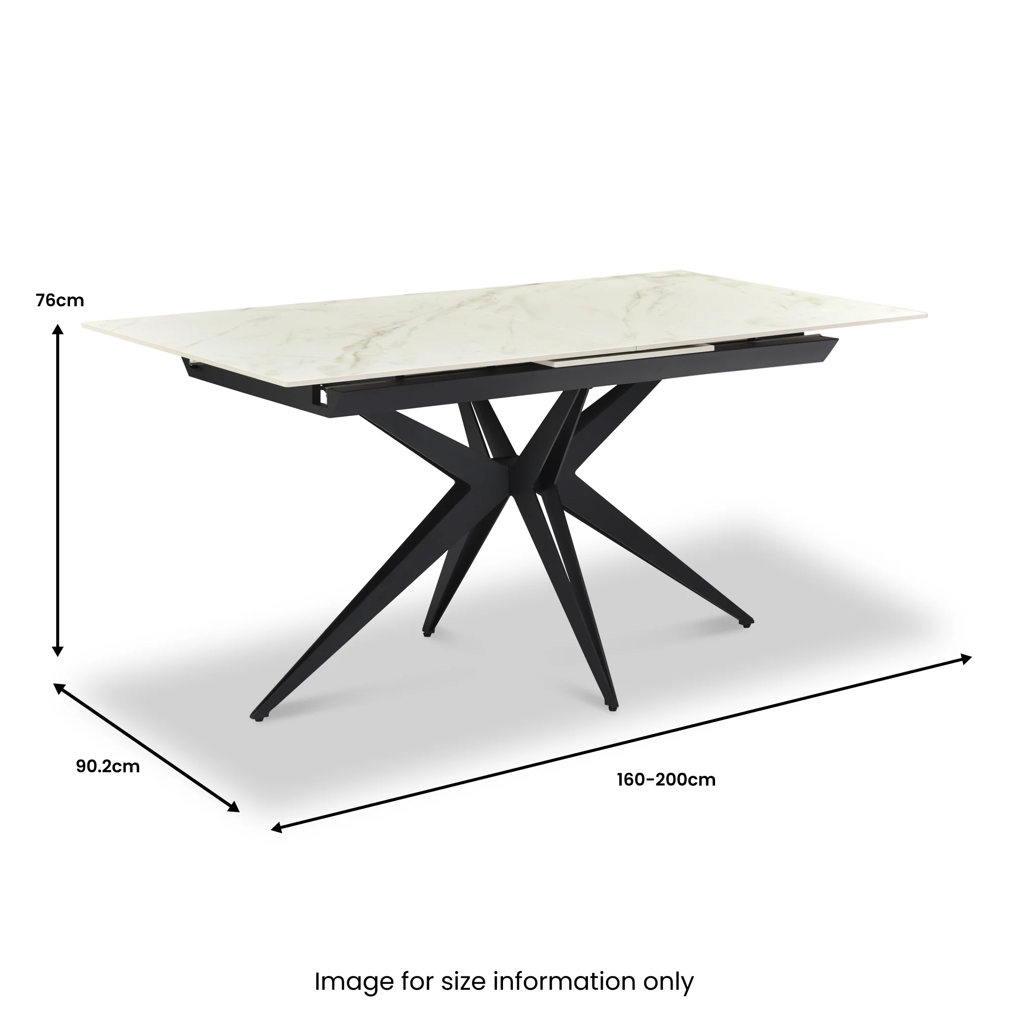 Rema 160-200cm Extending Ceramic Dining Table - Image 6