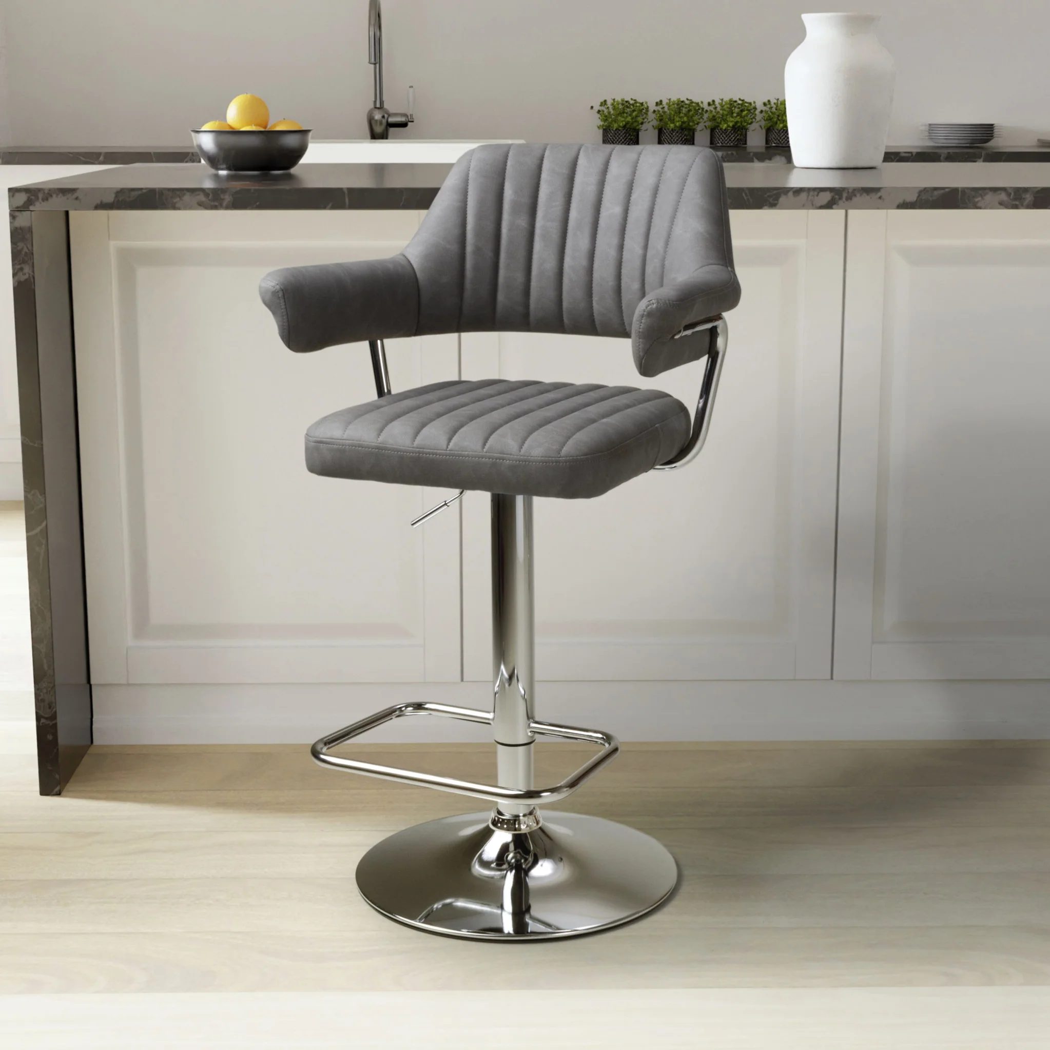 Rhonwen Faux Leather Bar Stool - Image 17