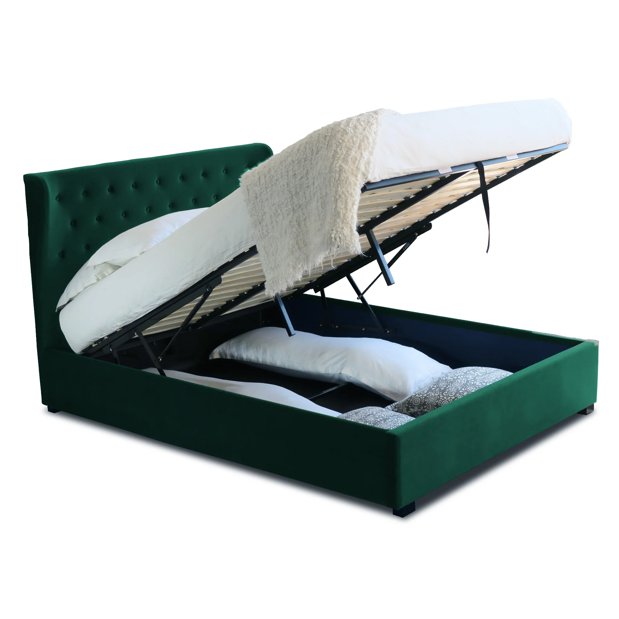 Richmond Velvet Ottoman Storage Bed Frame - Image 19