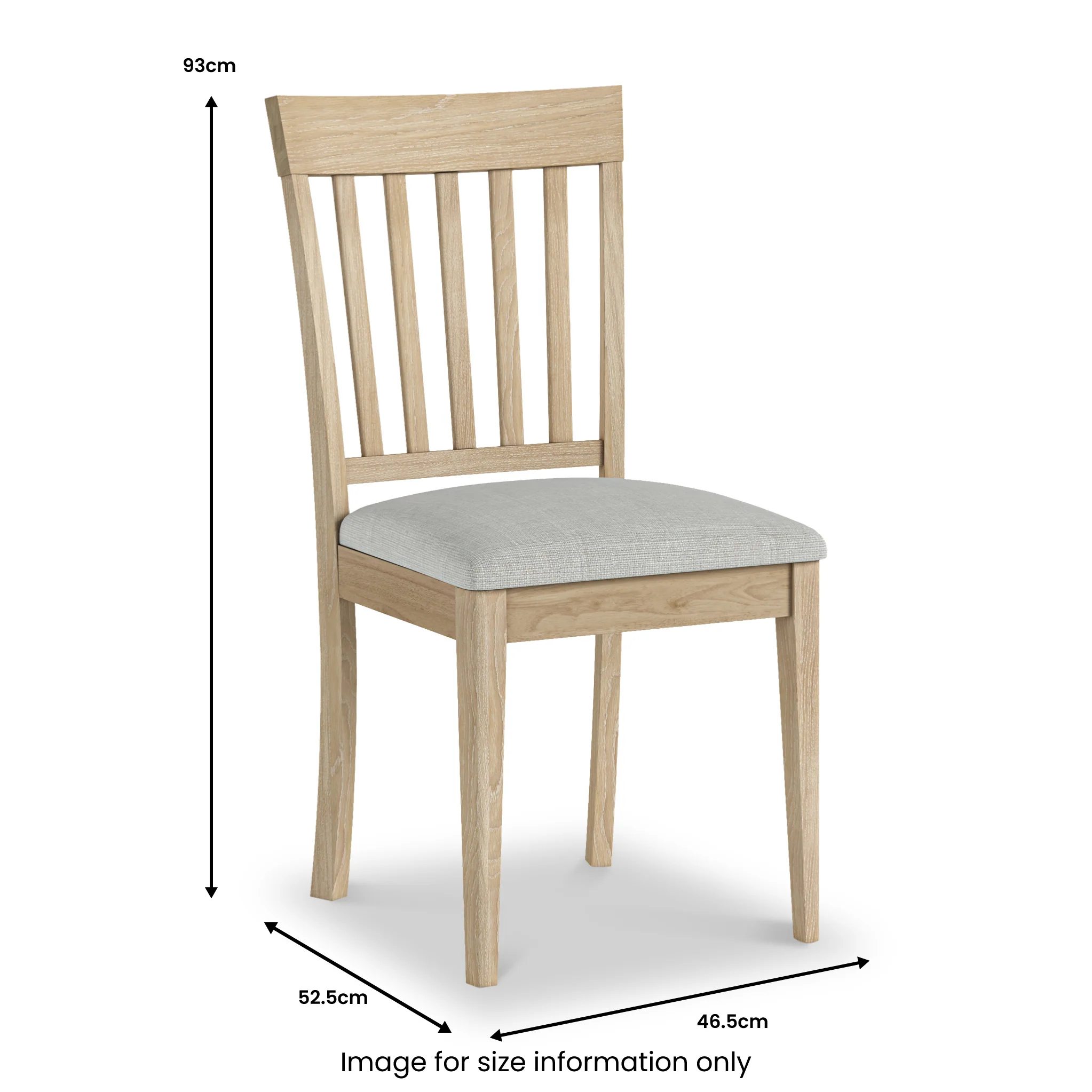 Riley Oak Dining Chair - Image 7