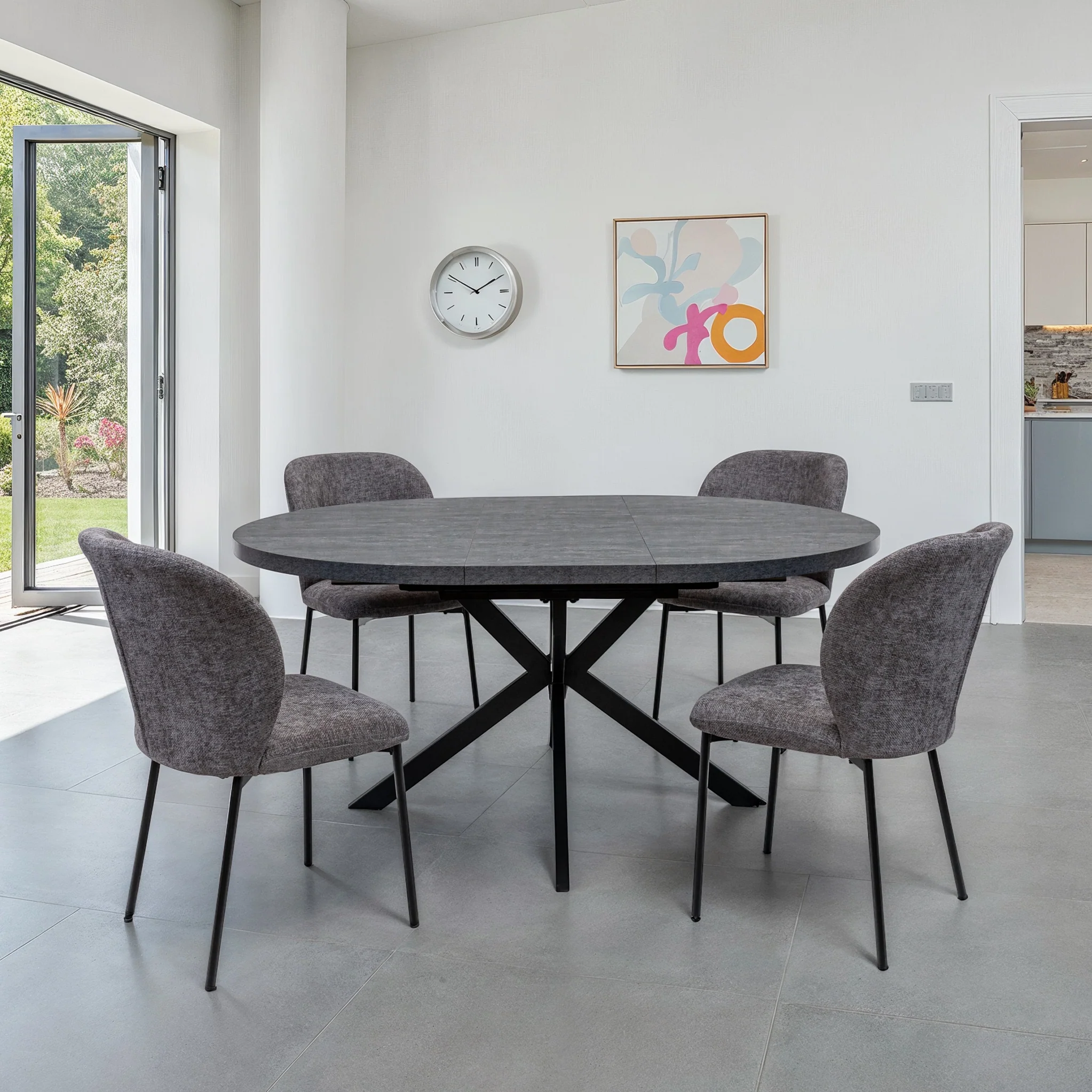 Rivelle 120-160cm Extending Round Dining Table - Image 2
