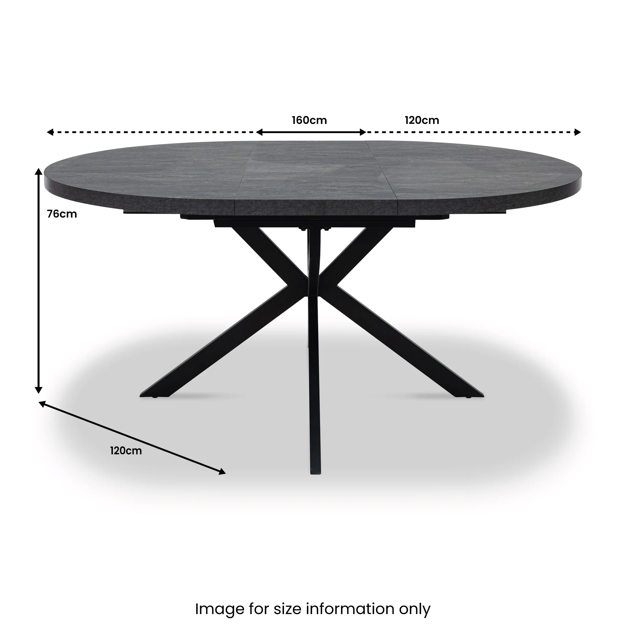 Rivelle 120-160cm Extending Round Dining Table - Image 5