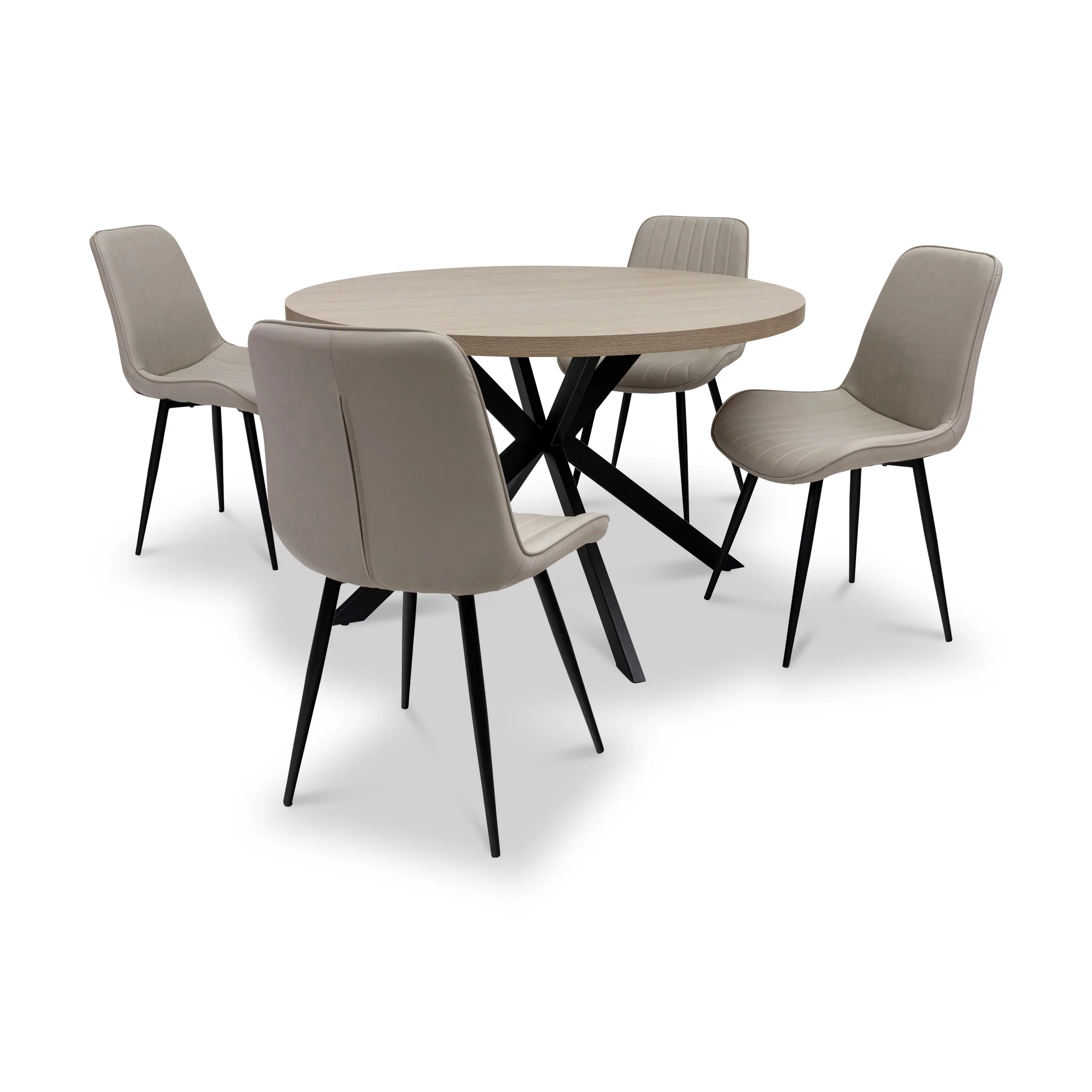 Rivera 120cm Round Starburst Leg Dining Table - Image 4