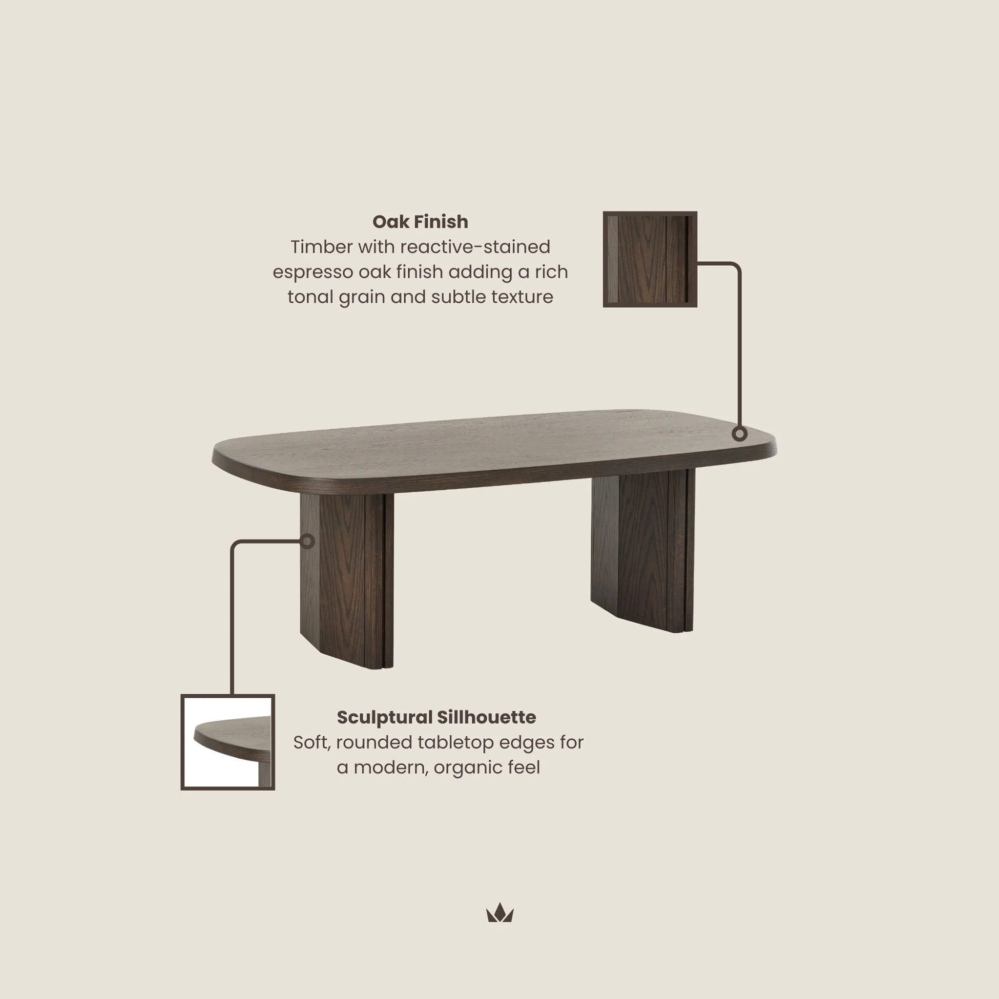 Roka Oak Coffee Table - Image 8