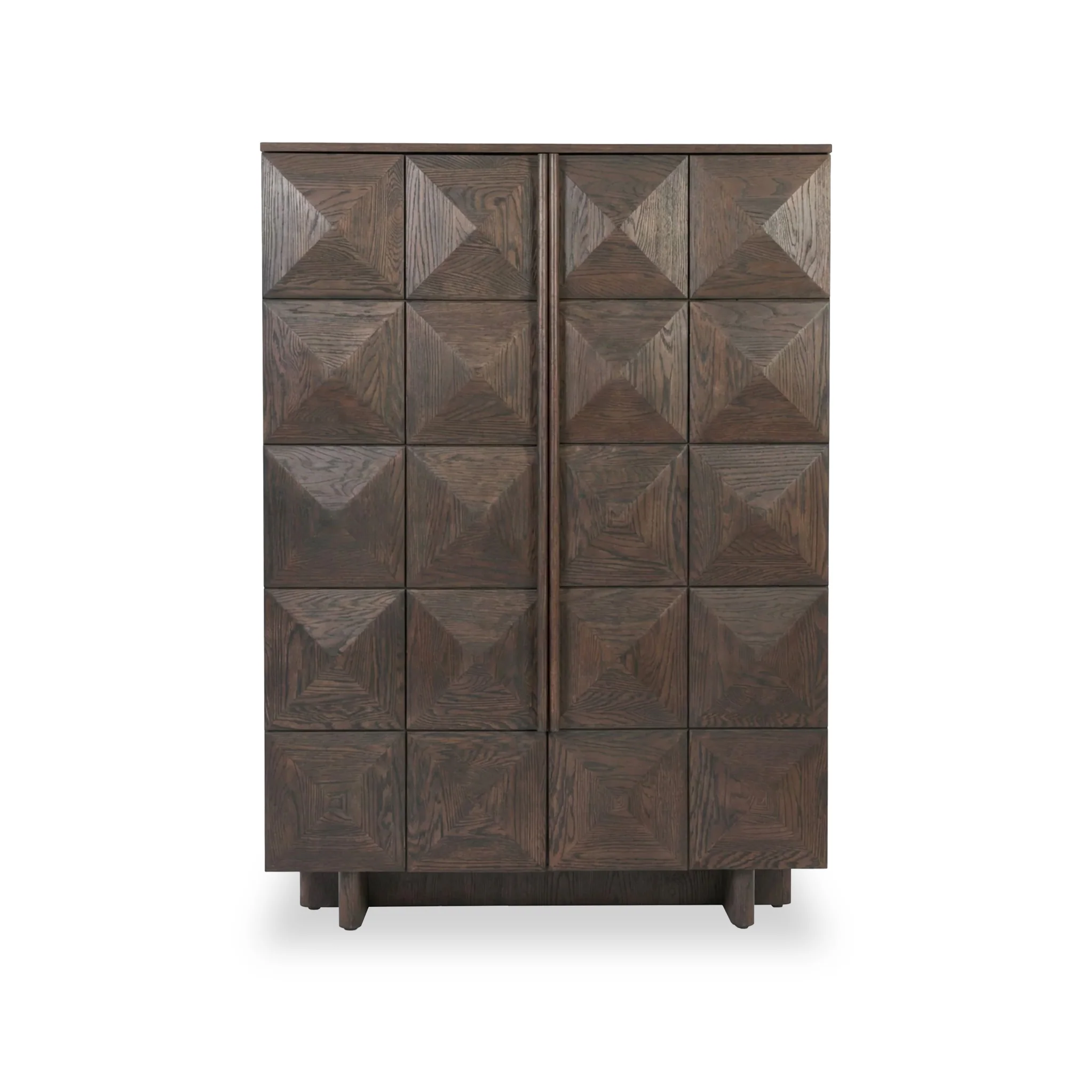 Roka Oak Geometric 2 Door Cabinet - Image 3