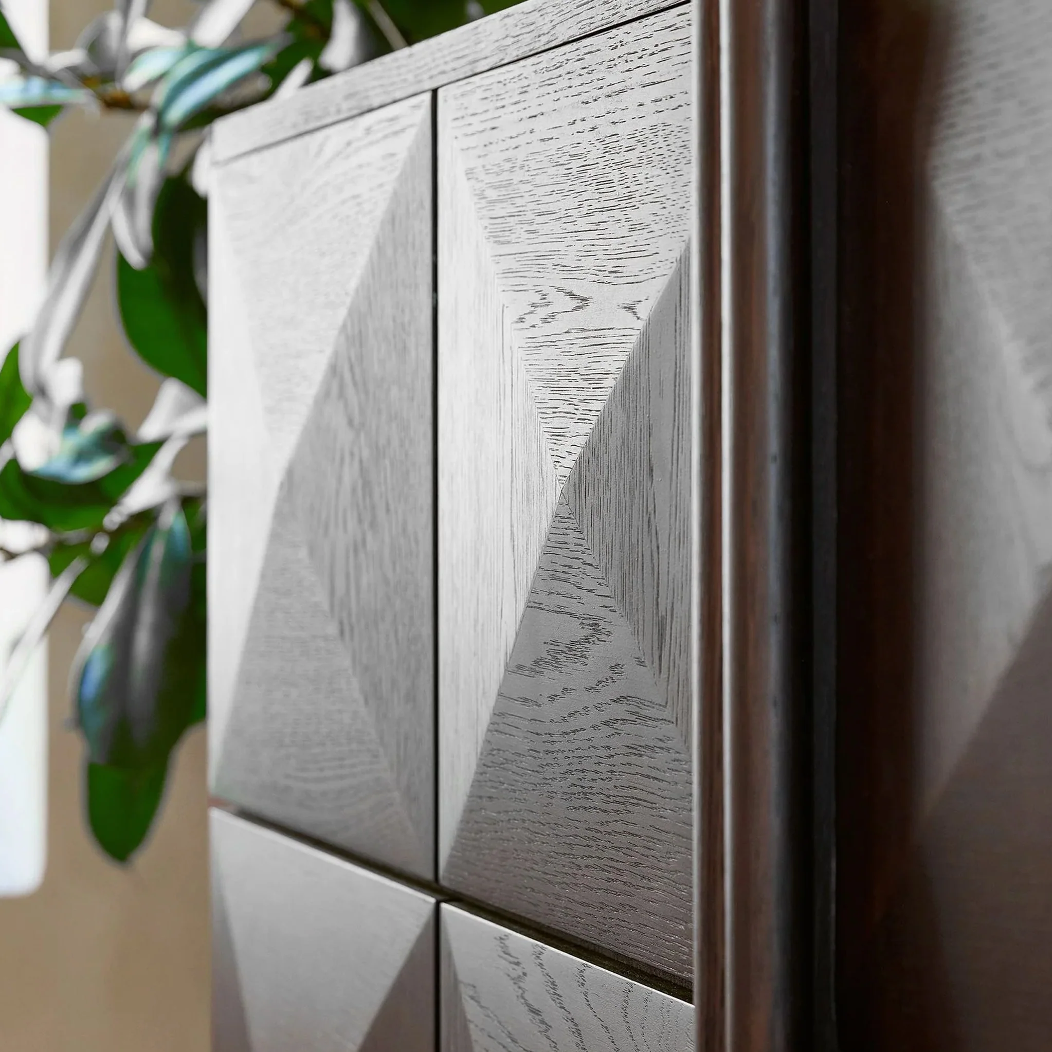Roka Oak Geometric 2 Door Cabinet - Image 7