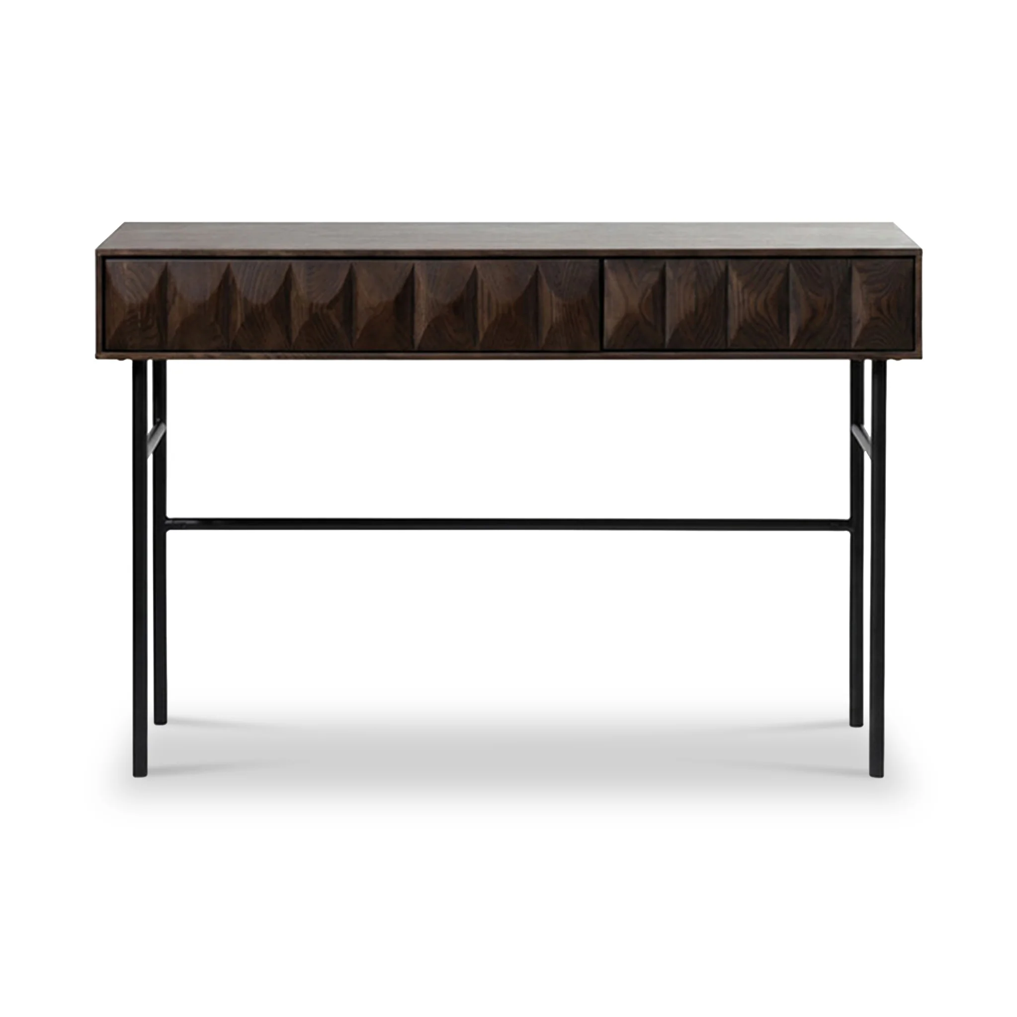Roka Oak Geometric Console Table - Image 4