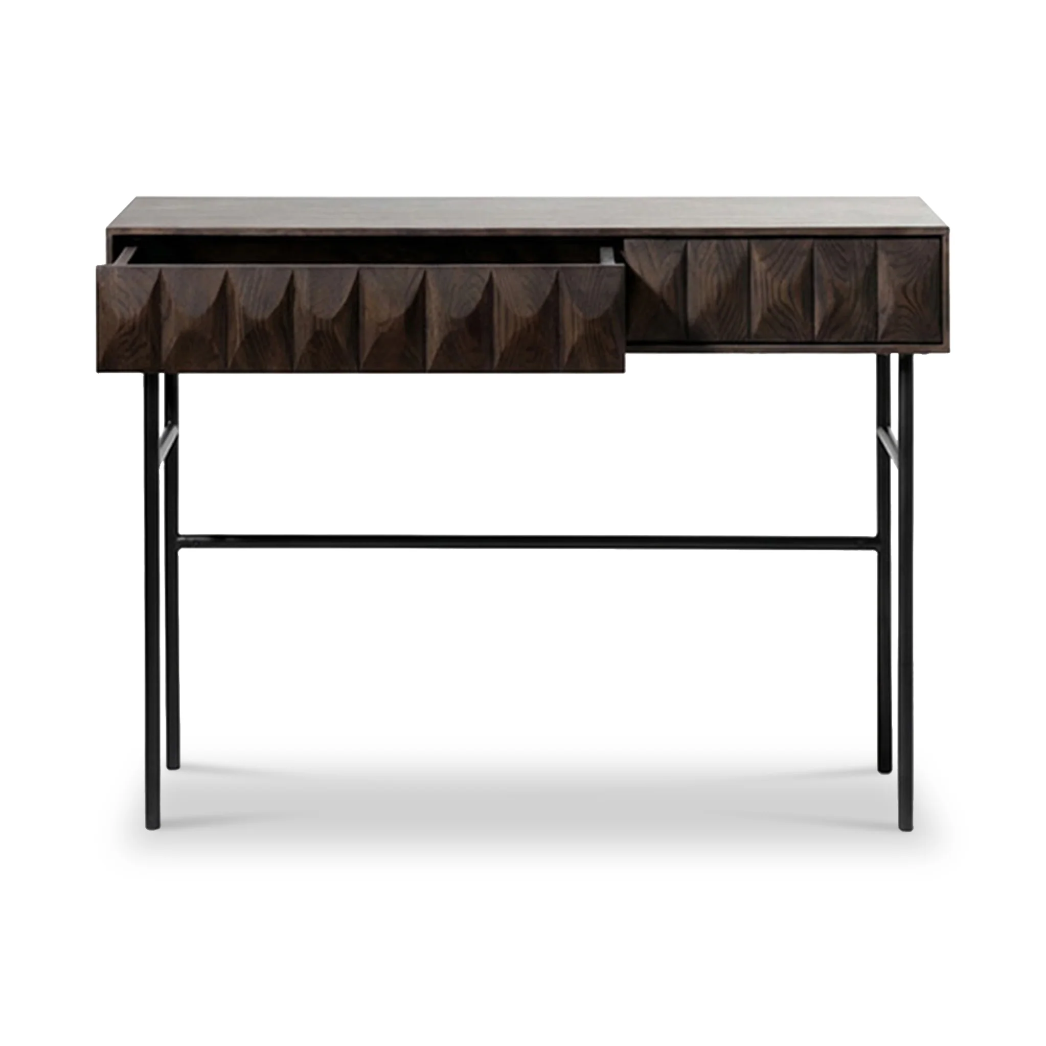Roka Oak Geometric Console Table - Image 5