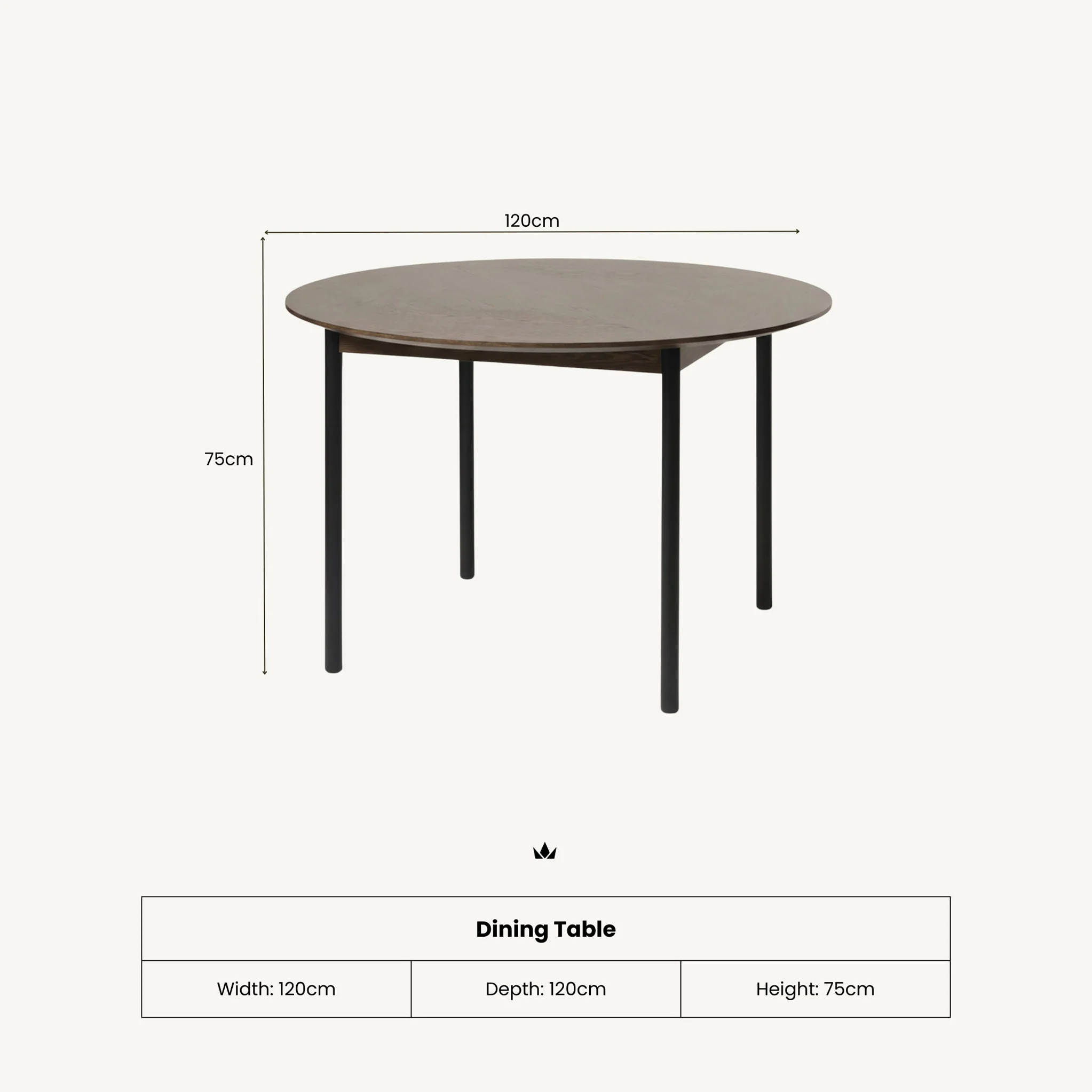 Roka Oak Round Dining Table - Image 6