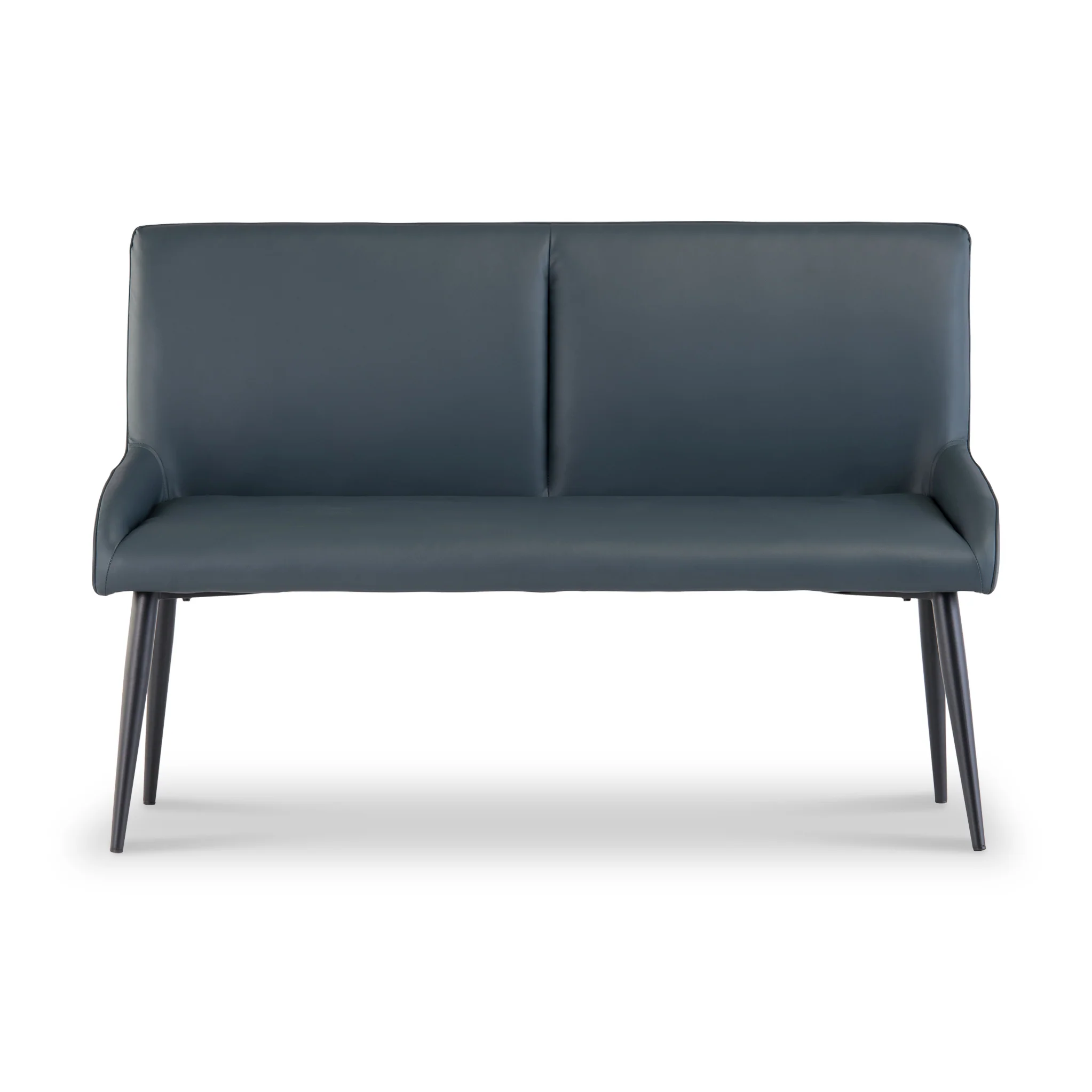 Rolf Faux Leather Curved Dining Bench - Image 2