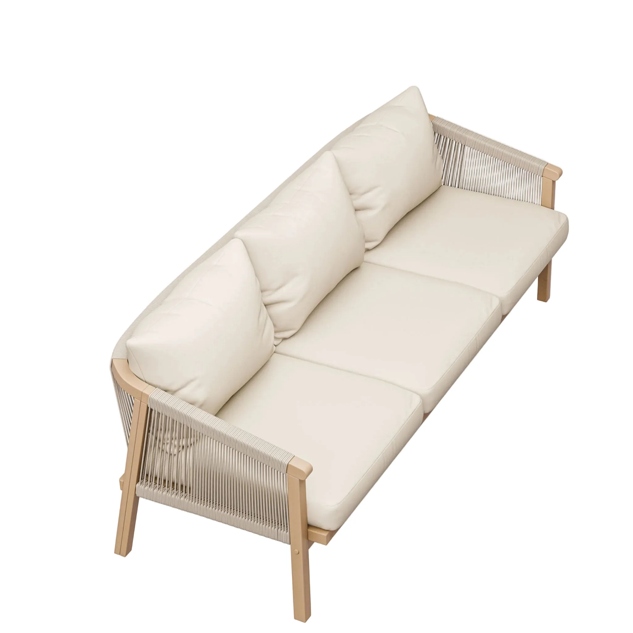 Roma FSC 5 Seater Triple Lounge Set with Rectangular Coffee Table - Image 11
