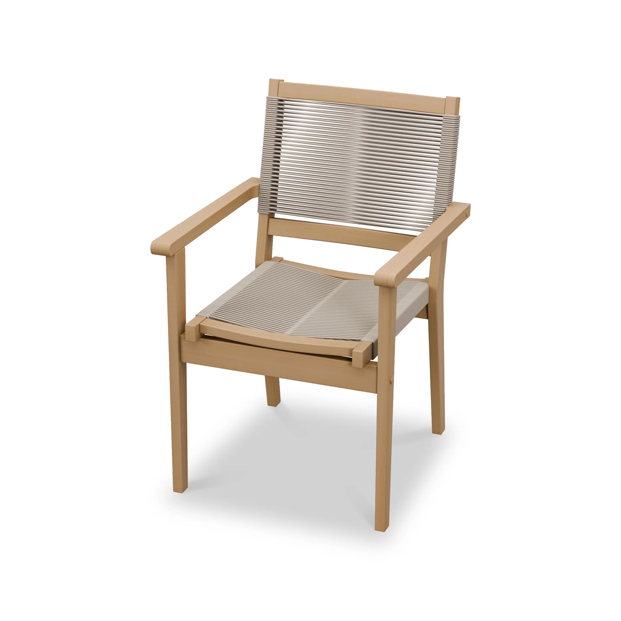 Roma FSC 80cm Sunray Bistro Set with 2 Stacking Rope Chairs - Image 10