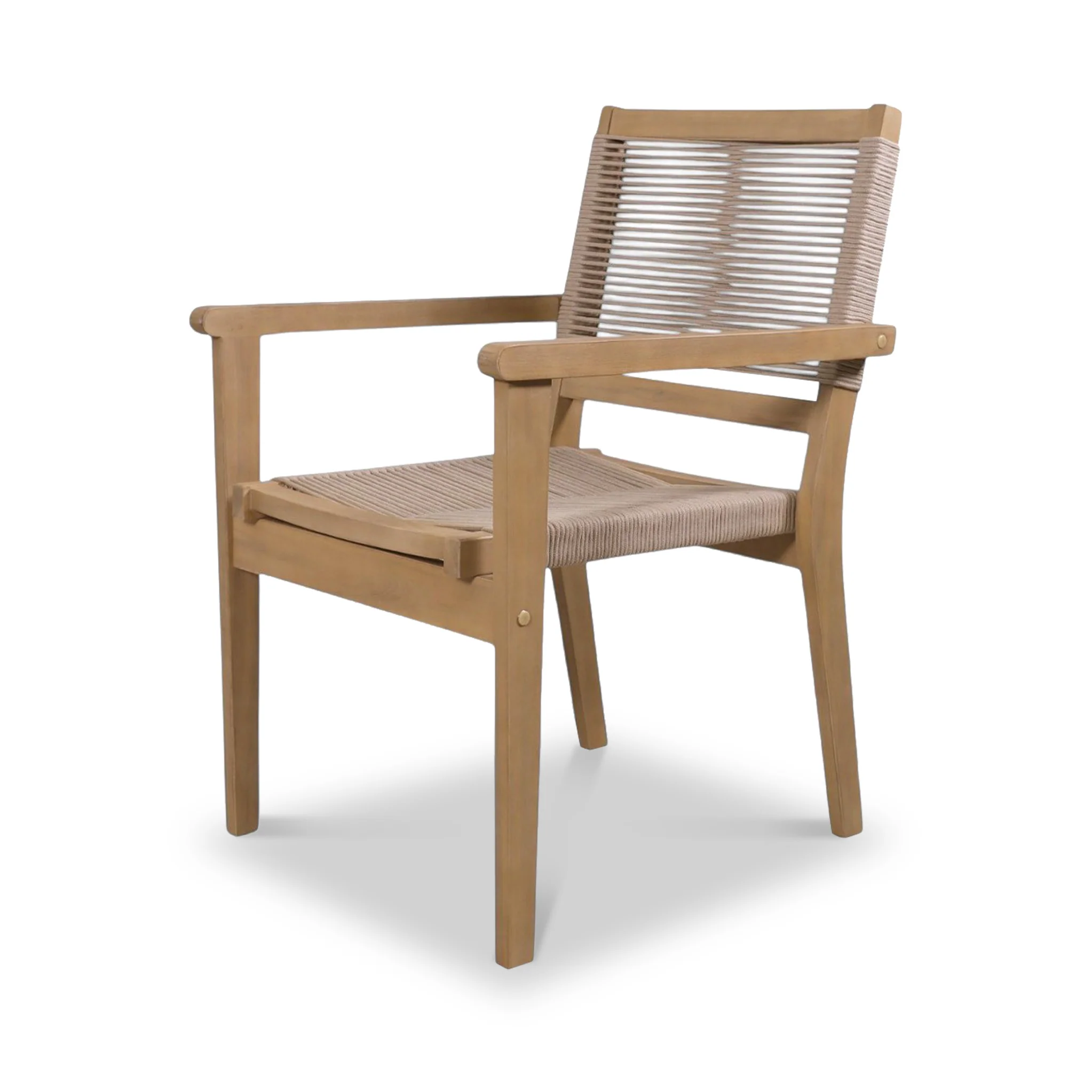 Roma FSC 80cm Sunray Bistro Set with 2 Stacking Rope Chairs - Image 11