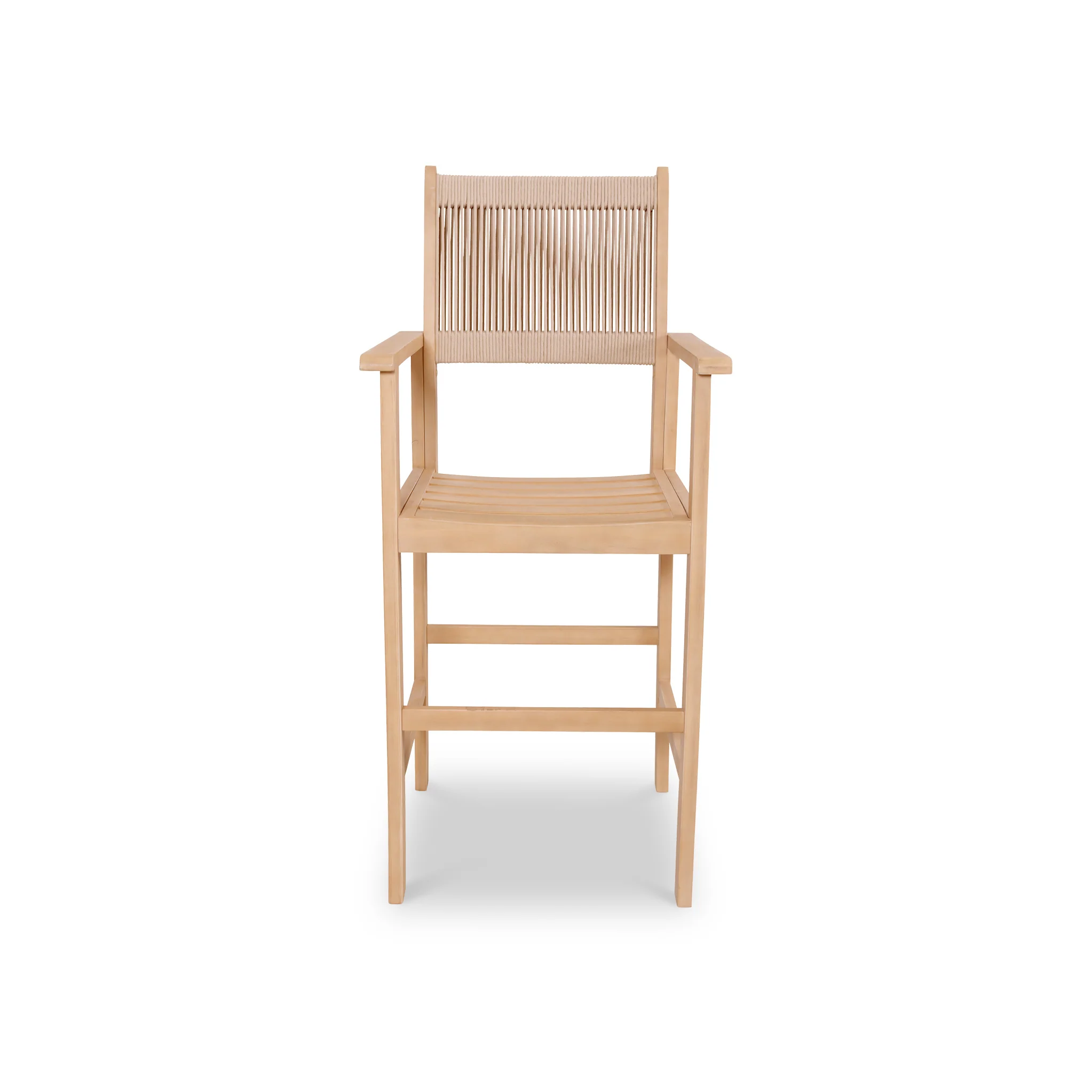 Roma FSC Bar Set 100cm High Table With 4 Rope Bar Stools - Image 10