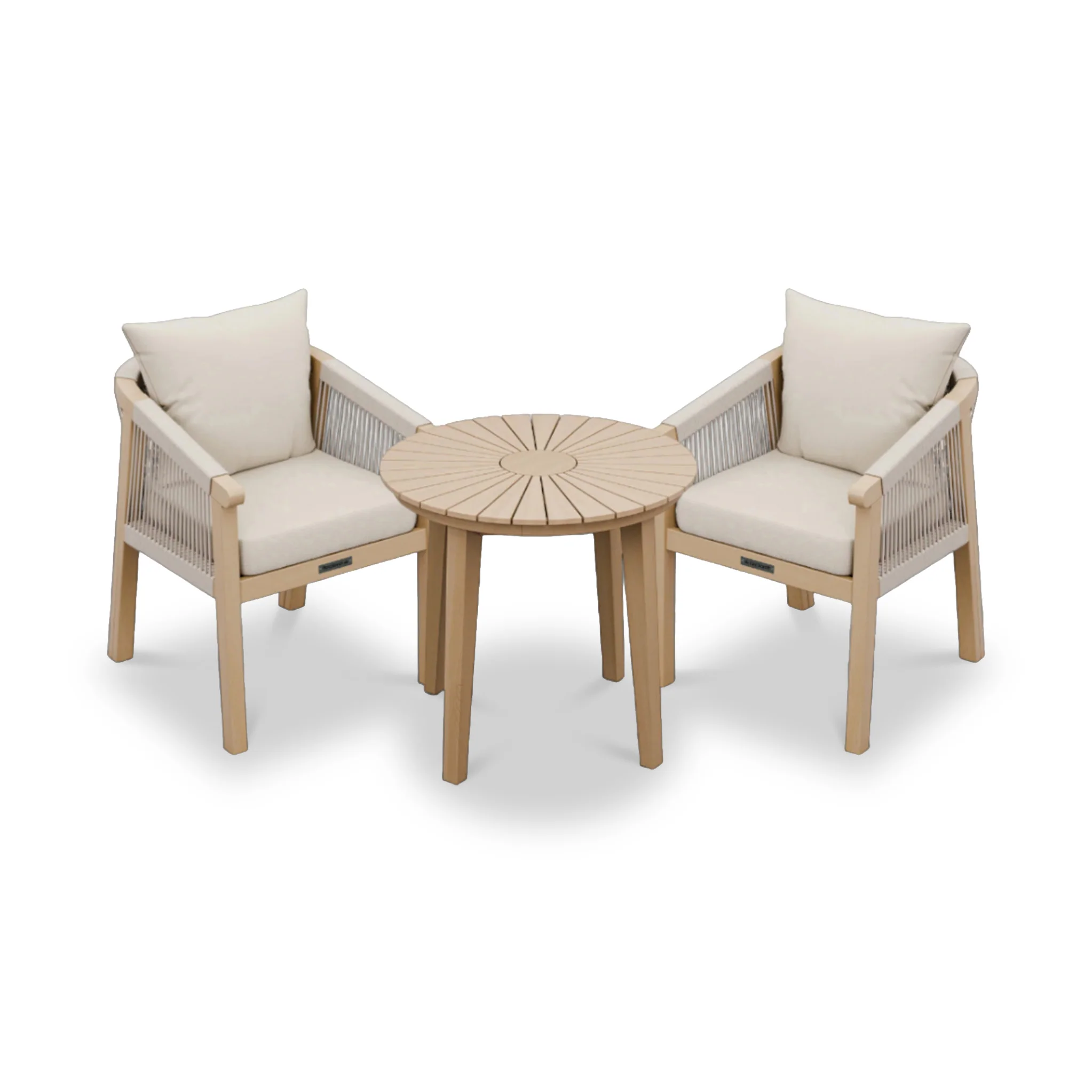 Roma FSC Sunray Bistro Set 80cm Table with 2 Roma Dining Chairs - Image 7