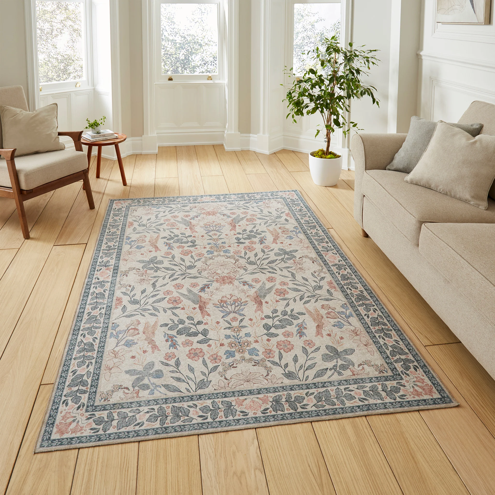 Rosa Classic Floral Print Rug - Image 10