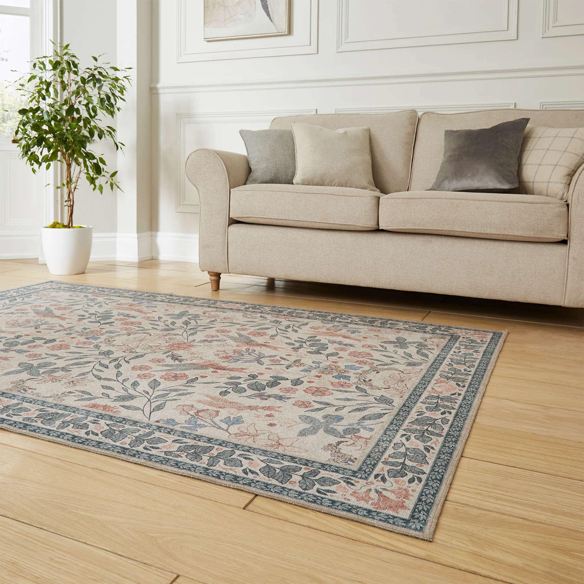 Rosa Classic Floral Print Rug - Image 12