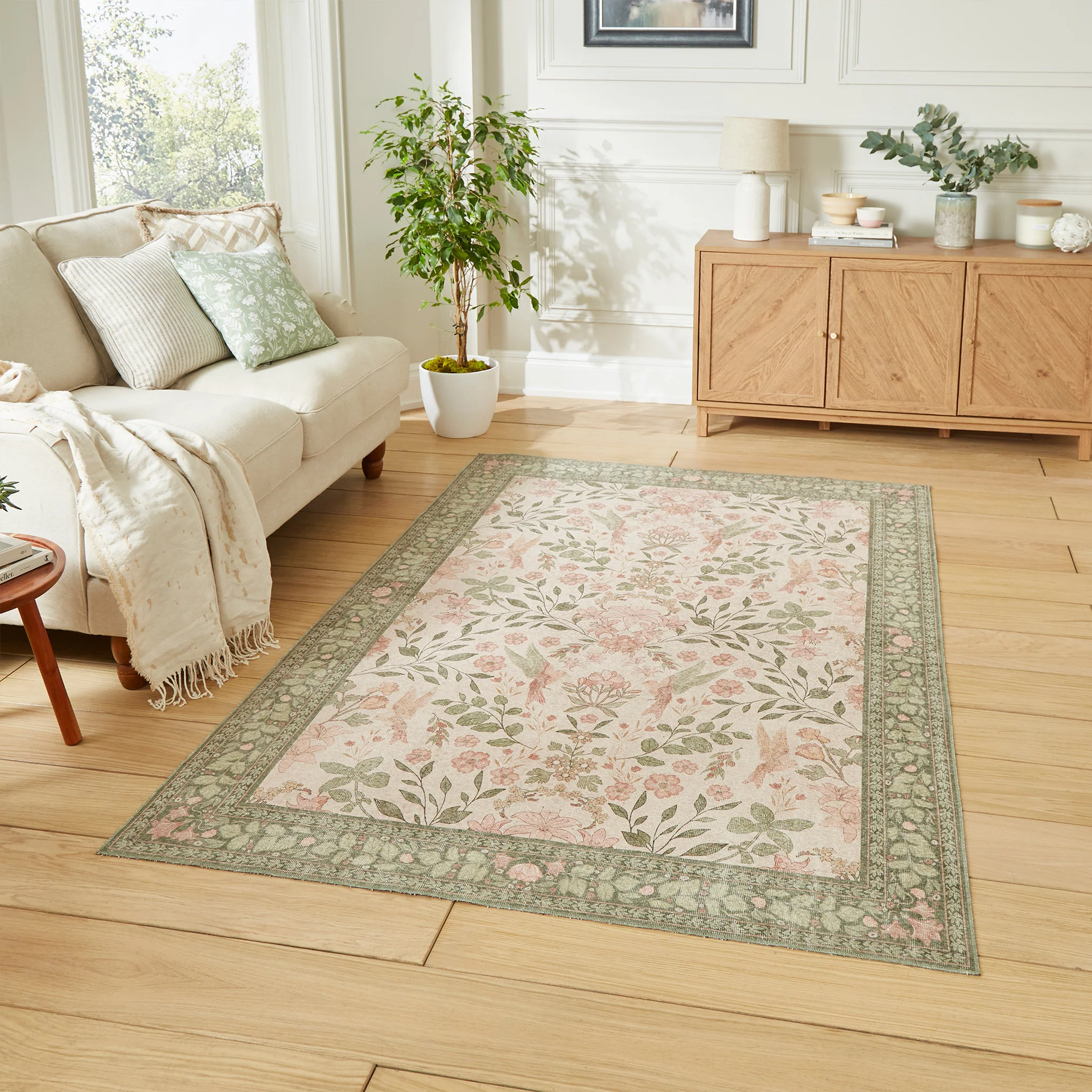 Rosa Classic Floral Print Rug - Image 3
