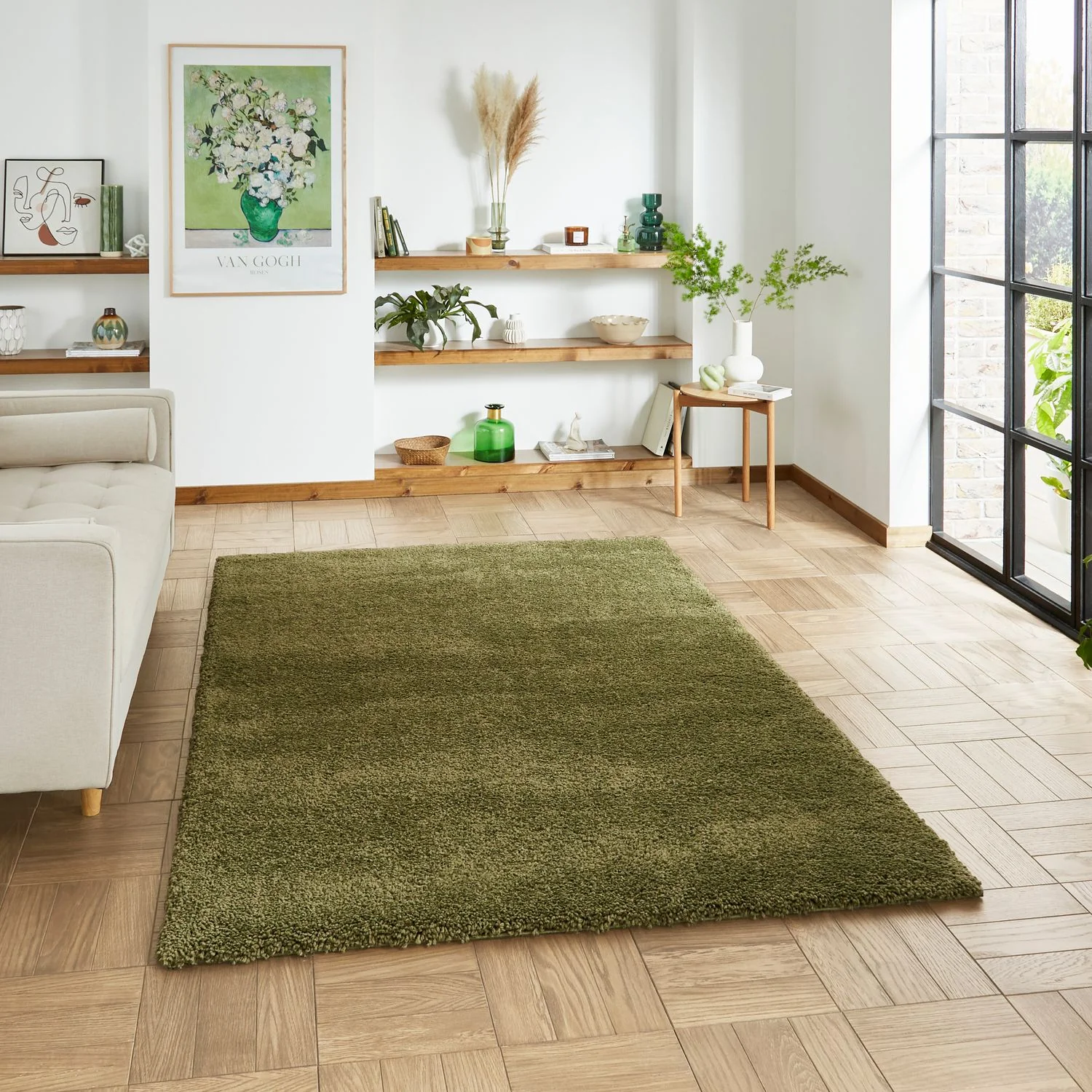 Roswell Stain Resistant Shaggy Rug - Image 107