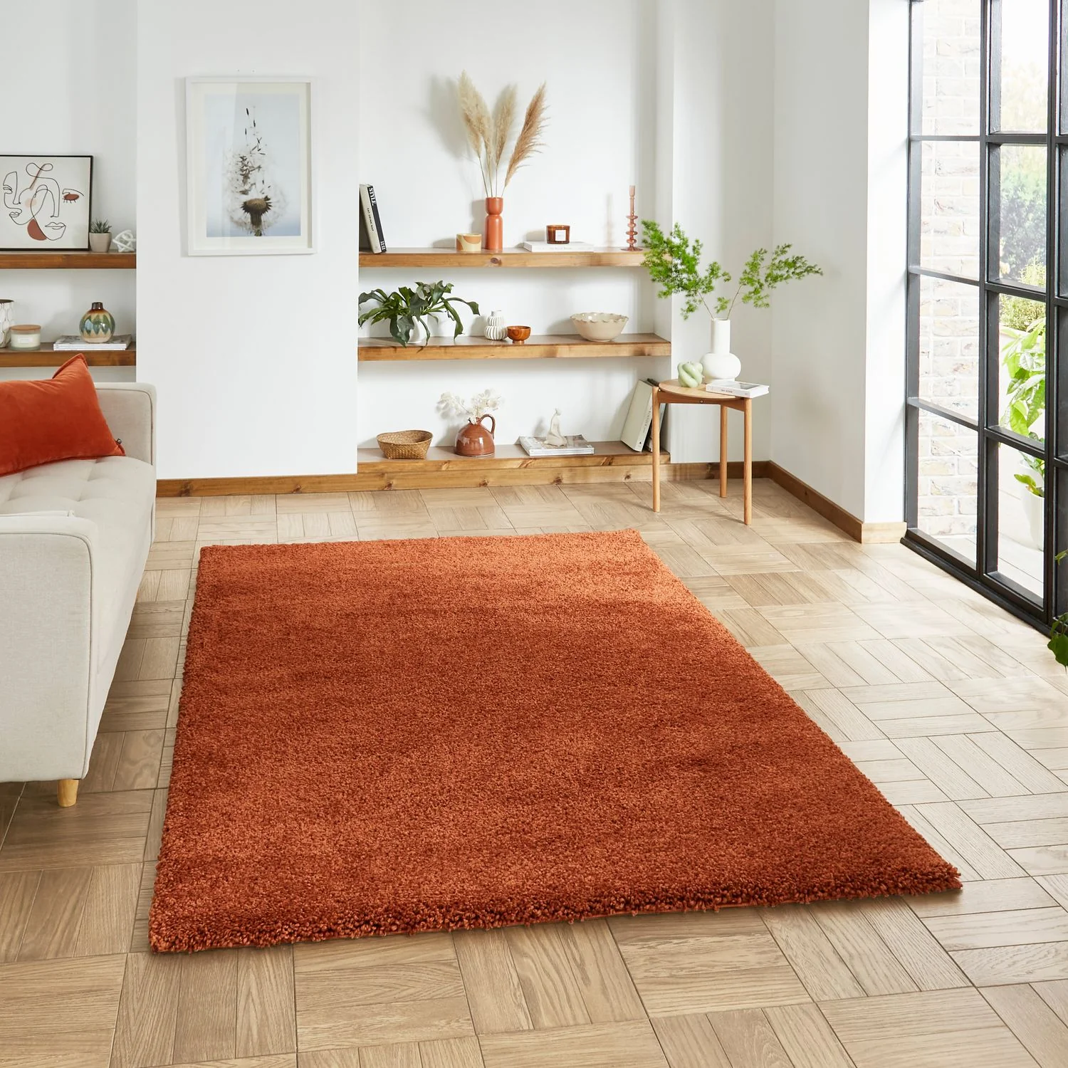 Roswell Stain Resistant Shaggy Rug - Image 116