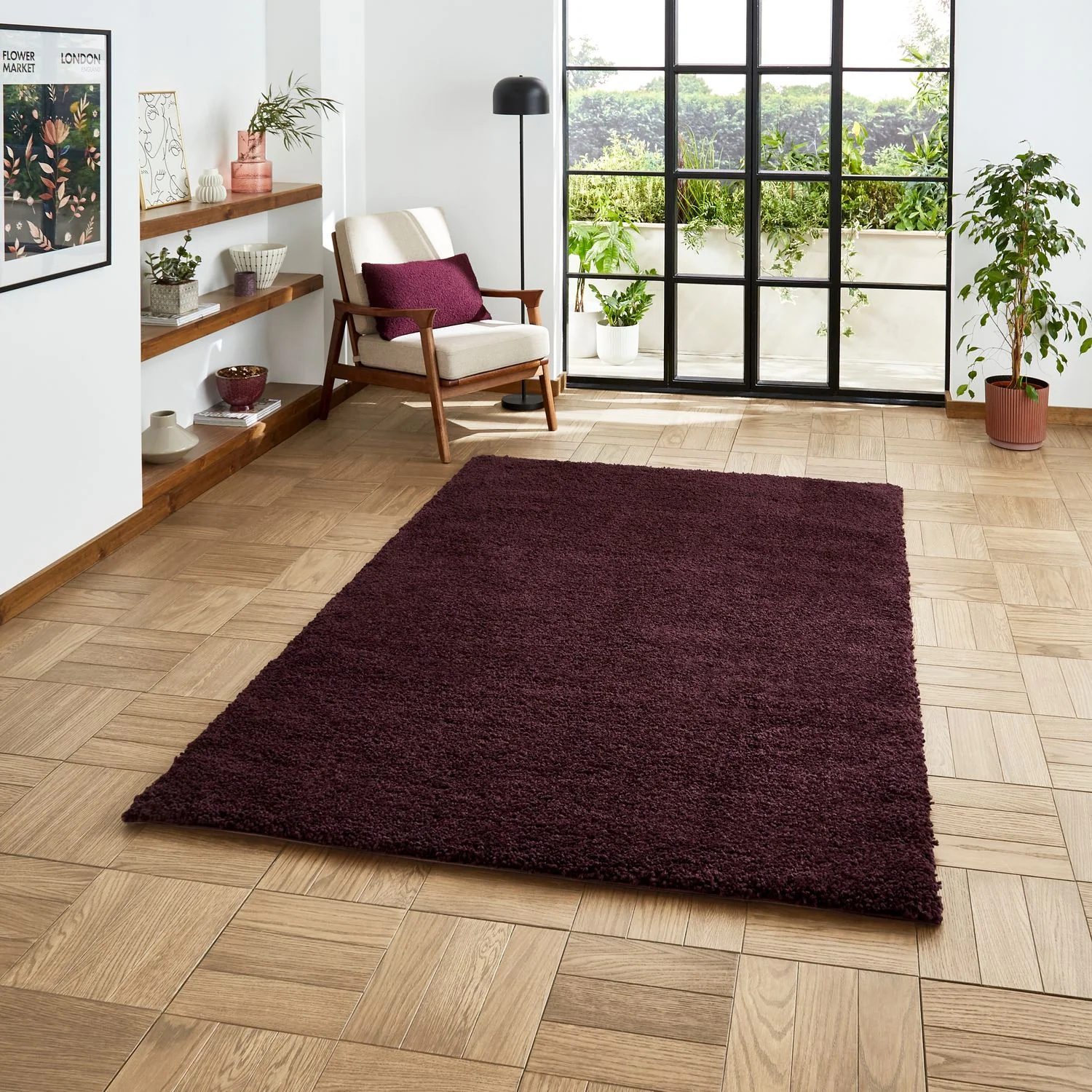 Roswell Stain Resistant Shaggy Rug - Image 126