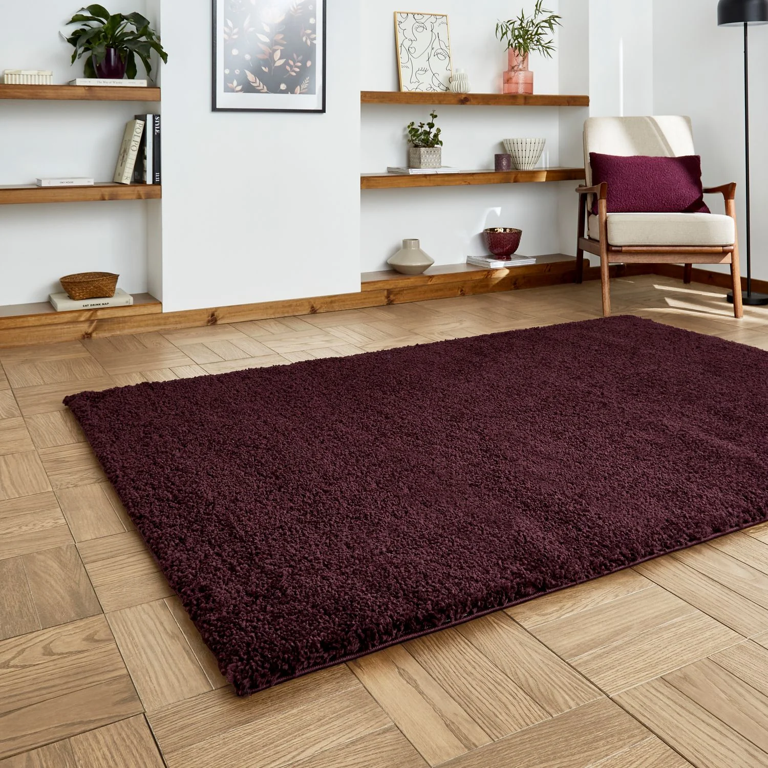 Roswell Stain Resistant Shaggy Rug - Image 127