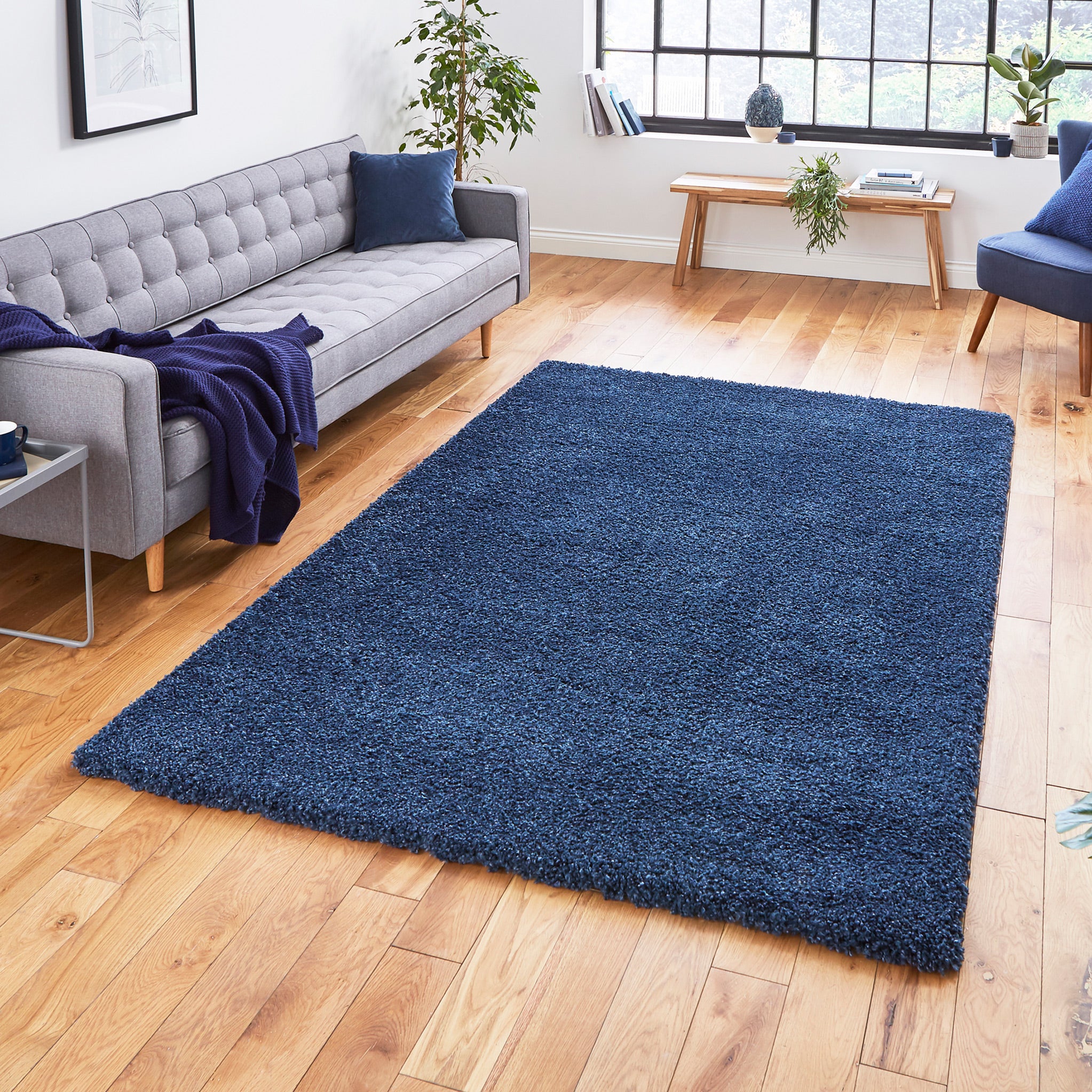 Roswell Stain Resistant Shaggy Rug - Image 30