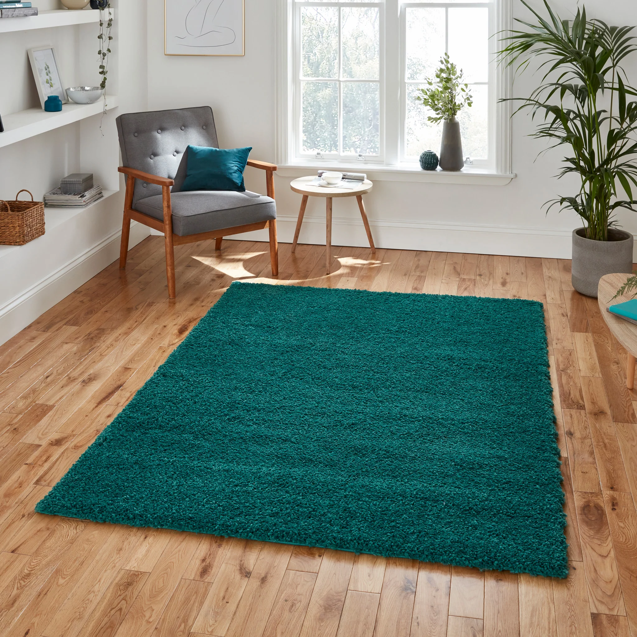 Roswell Stain Resistant Shaggy Rug - Image 51