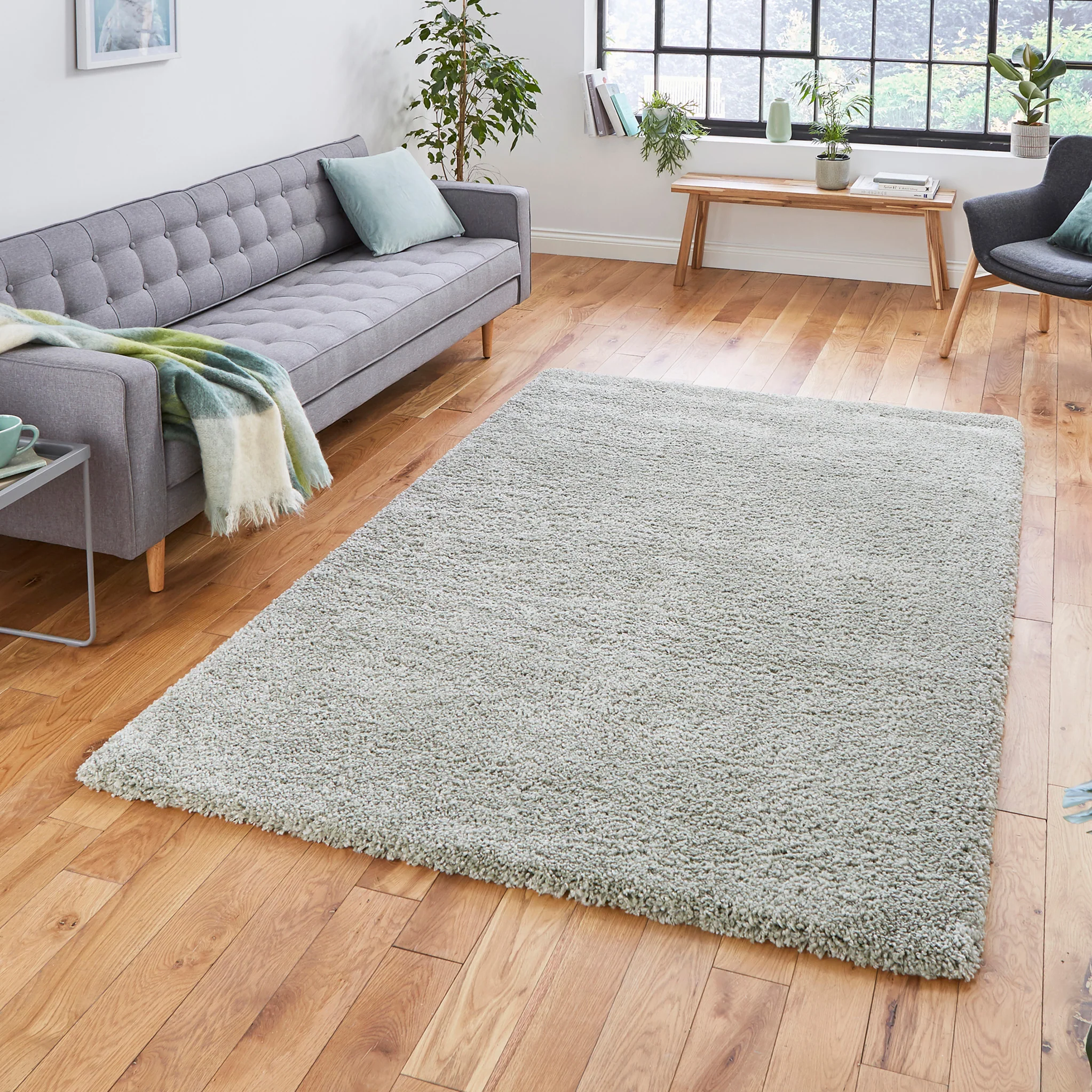 Roswell Stain Resistant Shaggy Rug - Image 58