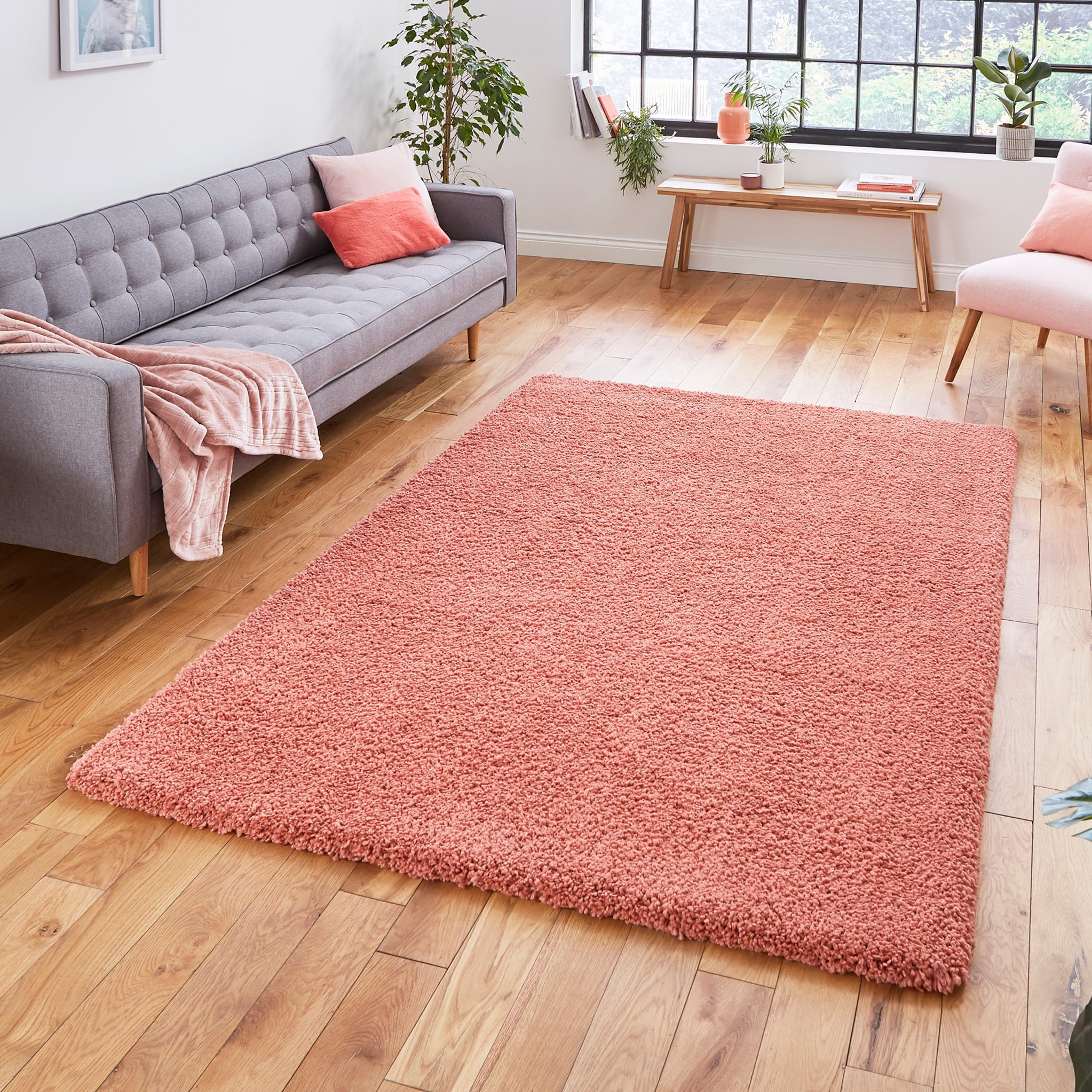 Roswell Stain Resistant Shaggy Rug - Image 65