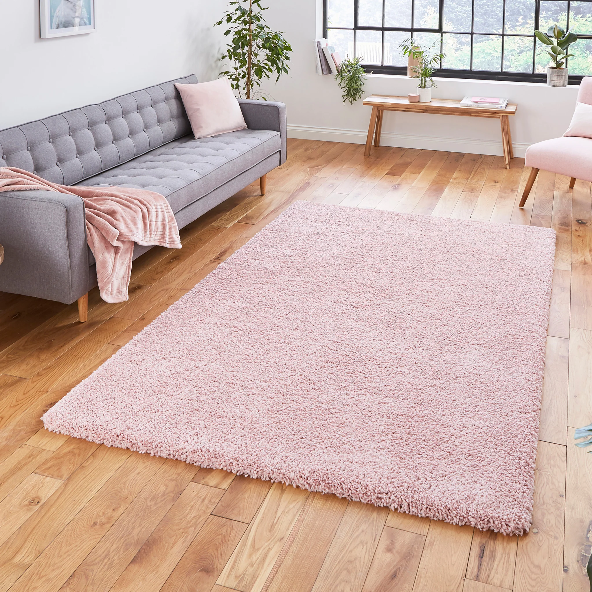 Roswell Stain Resistant Shaggy Rug - Image 79