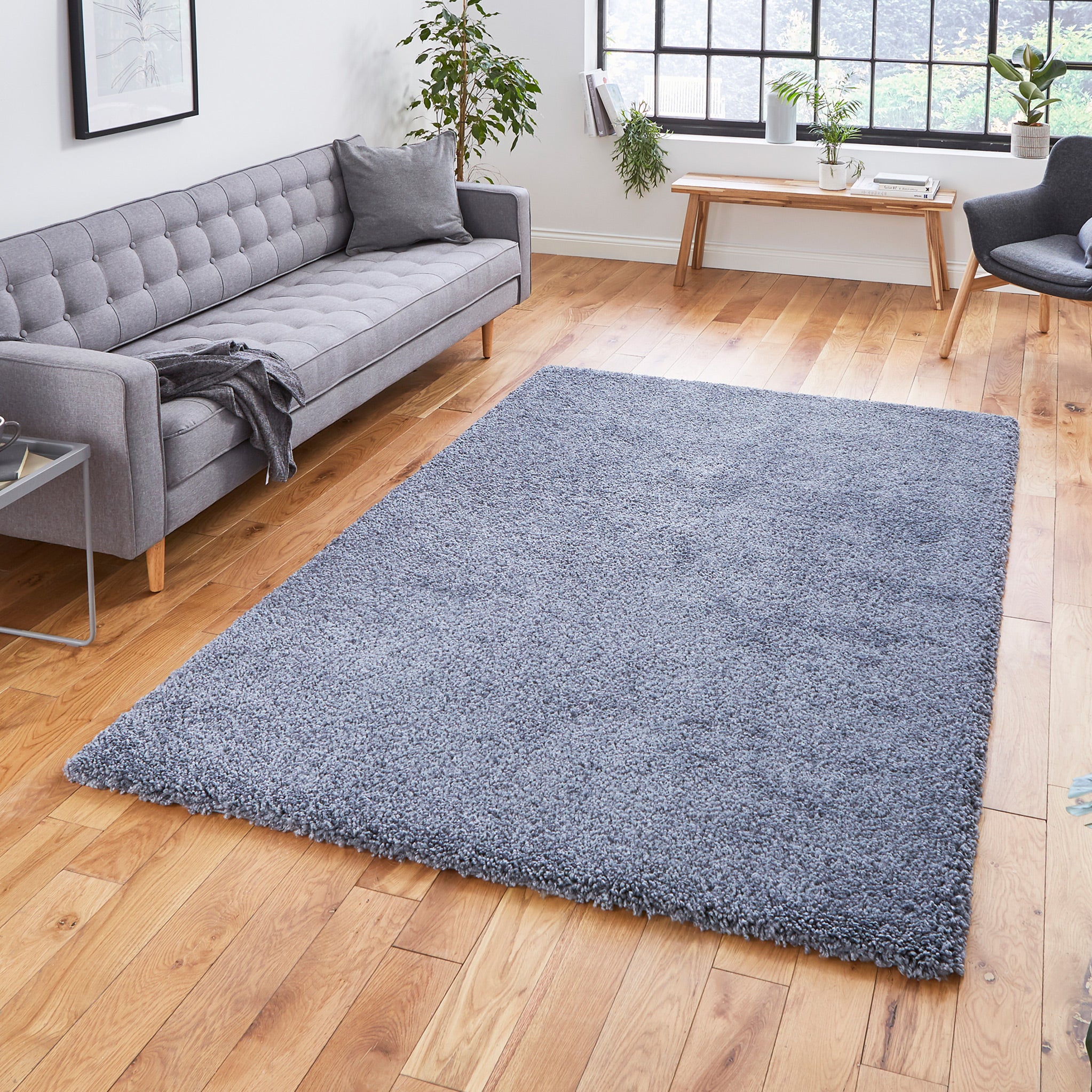 Roswell Stain Resistant Shaggy Rug - Image 93