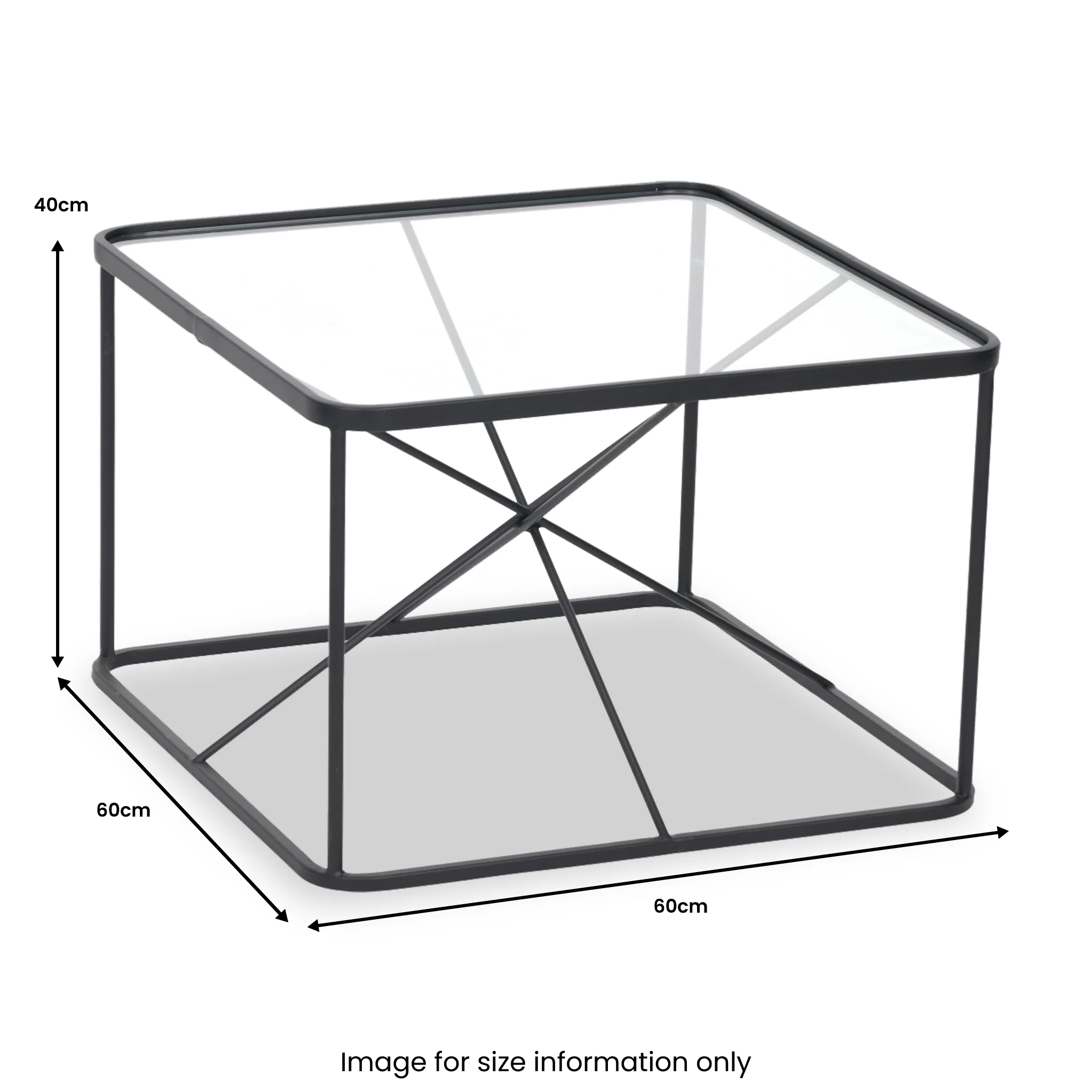 Roxy Glass Top Square Coffee Table - Image 7