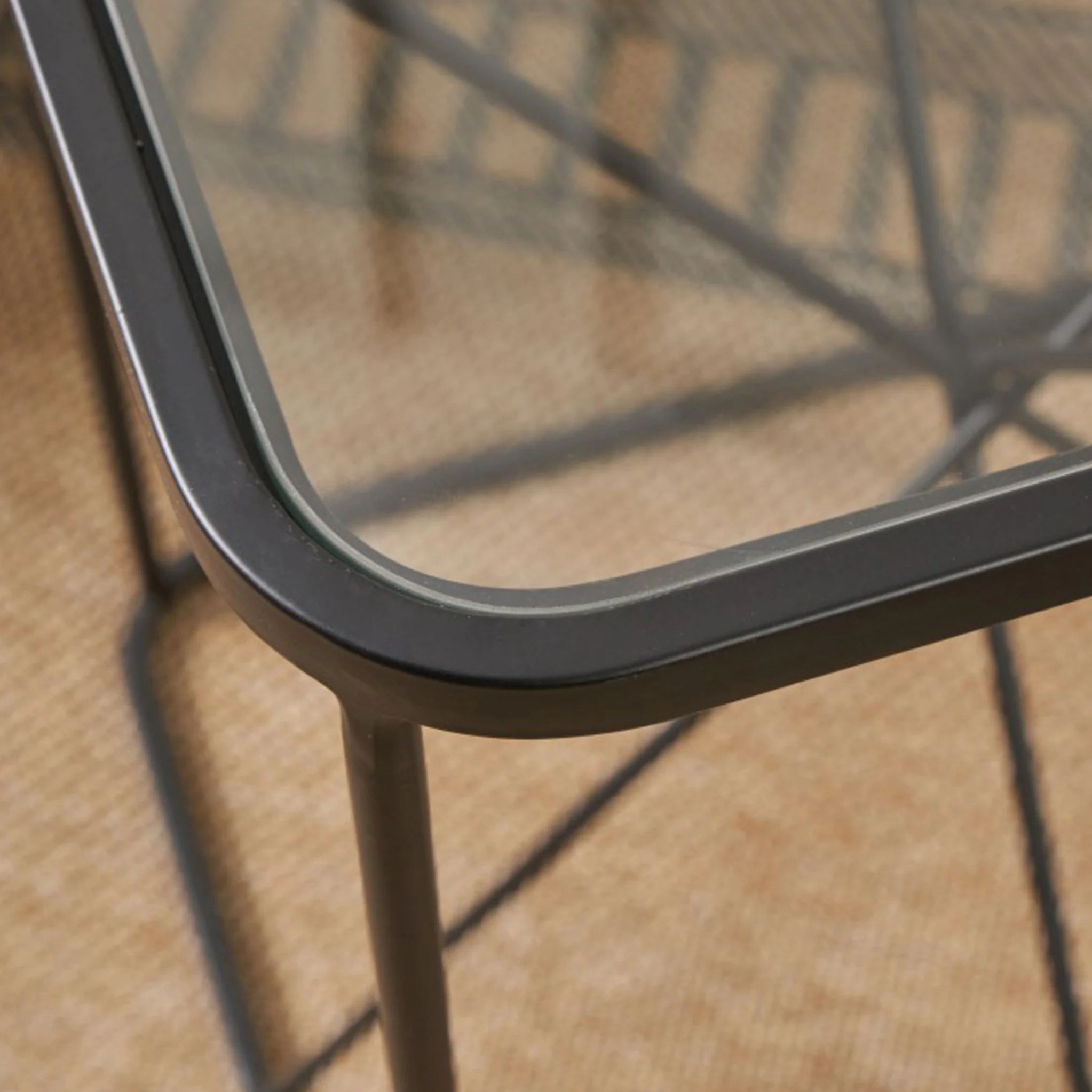 Roxy Glass Top Square Side Table - Image 6
