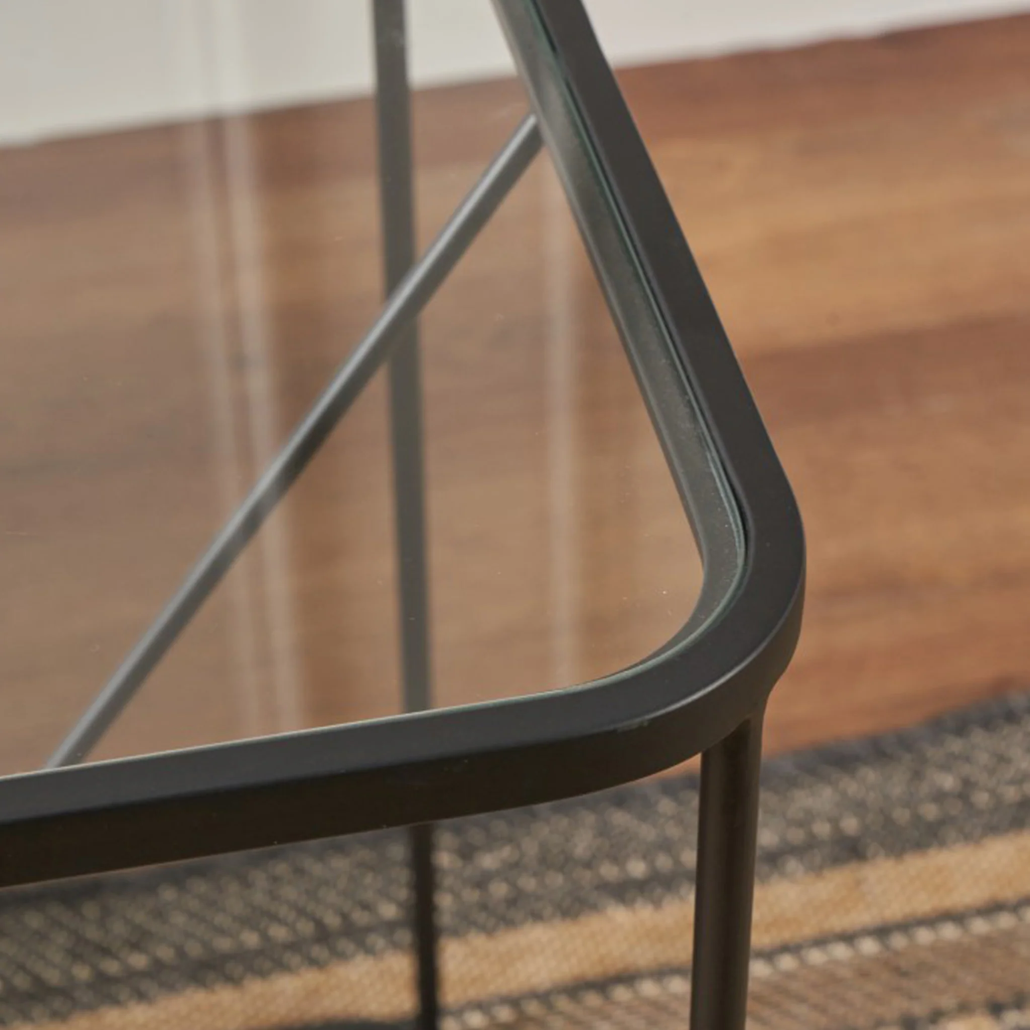 Roxy Glass Top Square Side Table - Image 7
