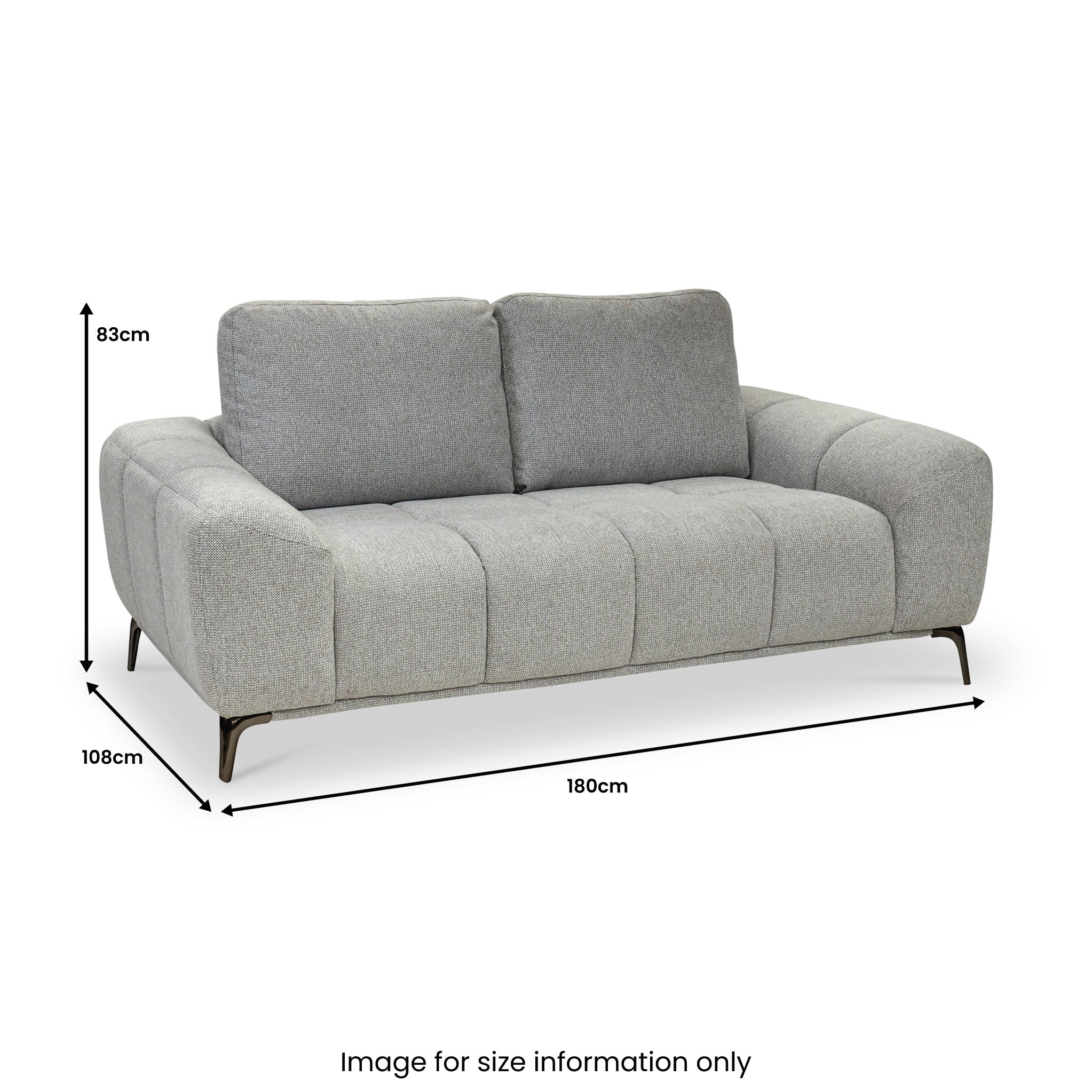 Ruelle Textured Fabric 2 Seater Sofa - Image 4