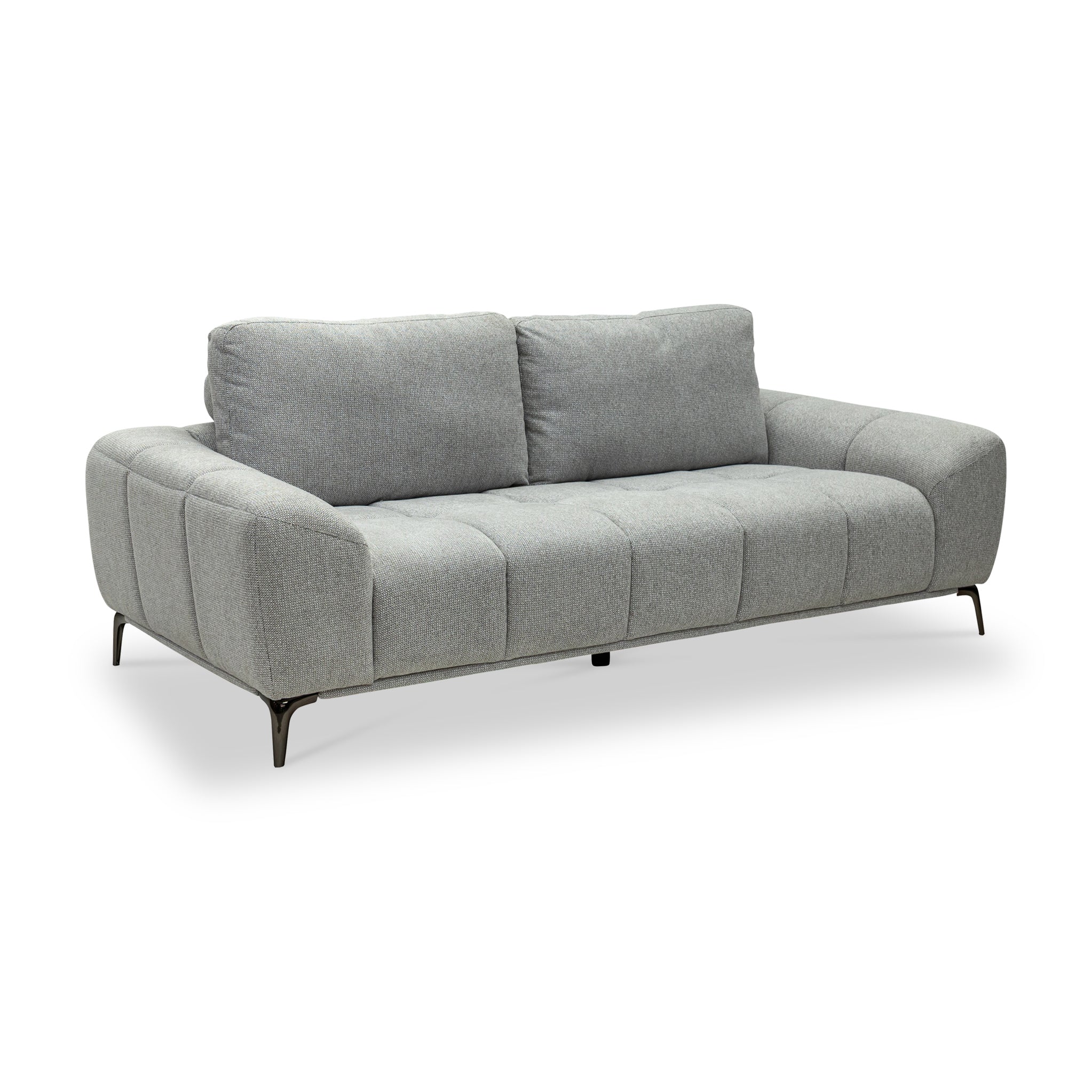 Ruelle Textured Fabric 3 Seater Sofa - Image 3