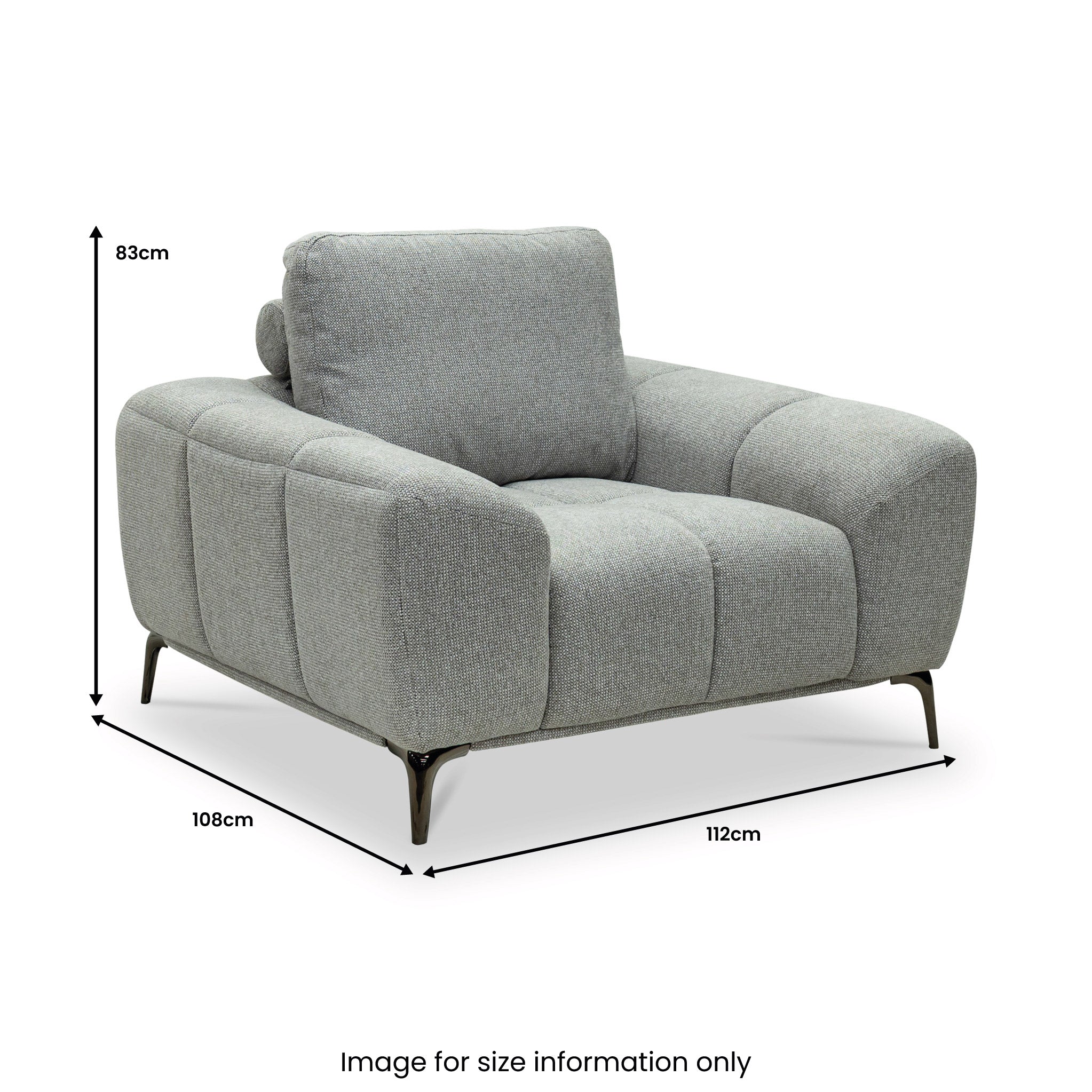 Ruelle Textured Fabric Armchair - Image 4