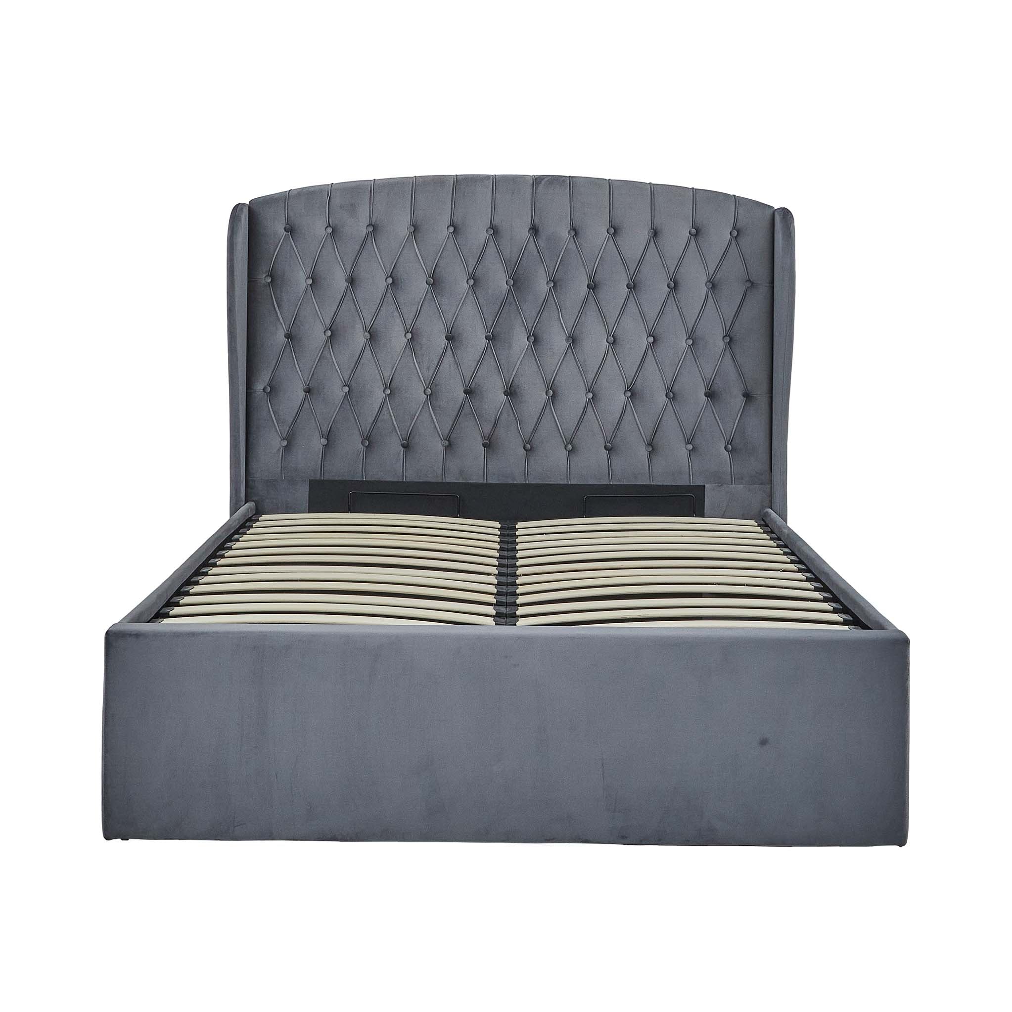 Sailsbury Velvet Ottoman Storage Bed Frame - Image 14