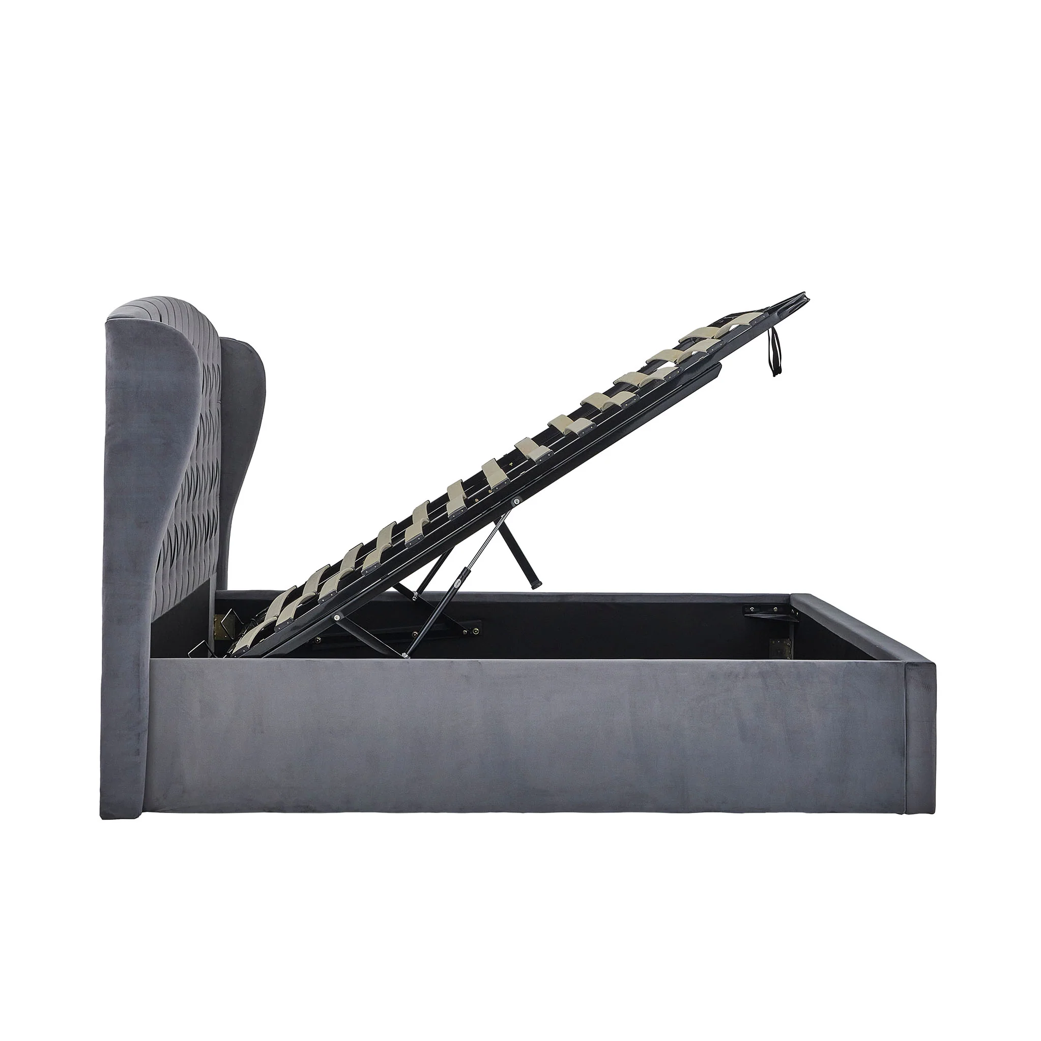 Sailsbury Velvet Ottoman Storage Bed Frame - Image 18