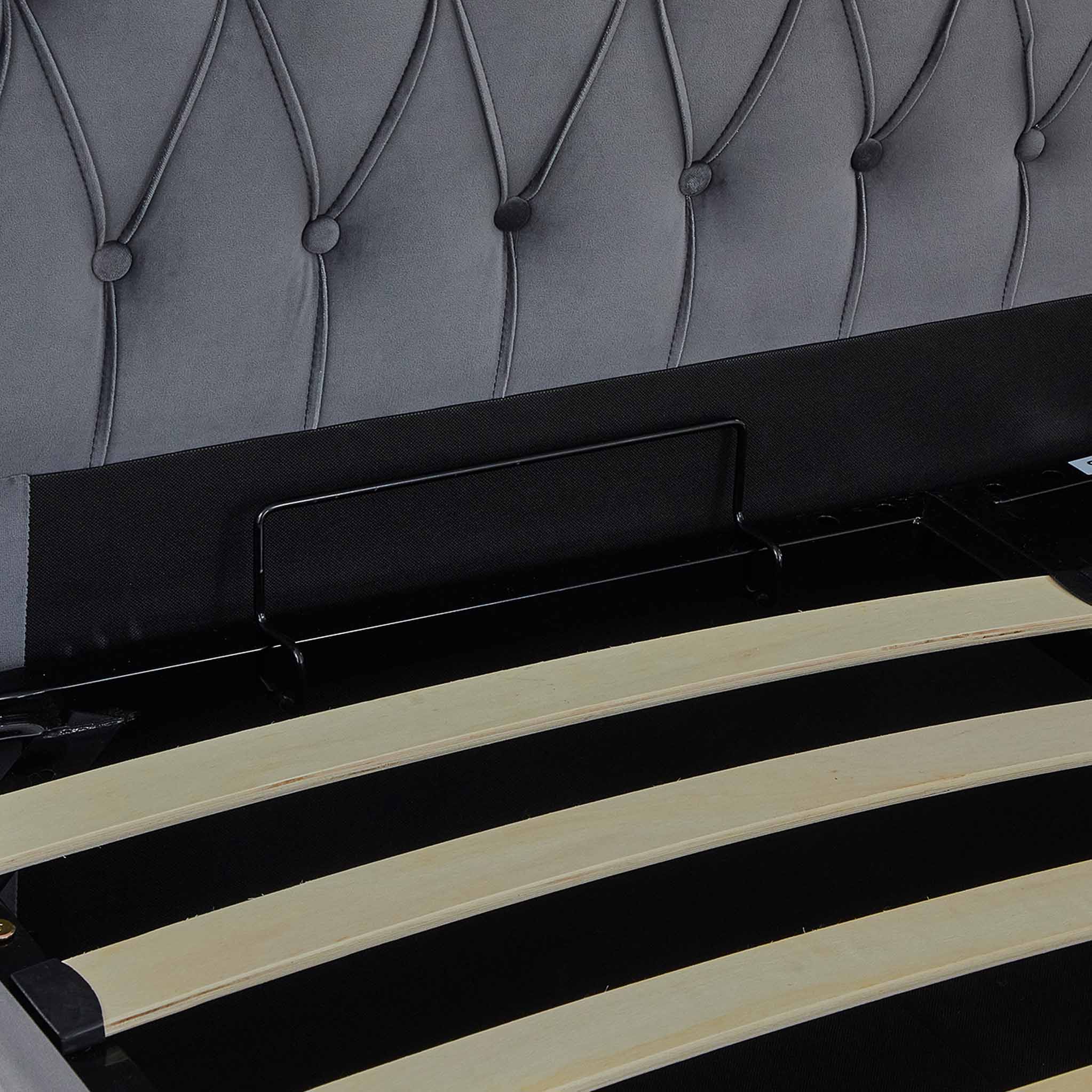 Sailsbury Velvet Ottoman Storage Bed Frame - Image 19
