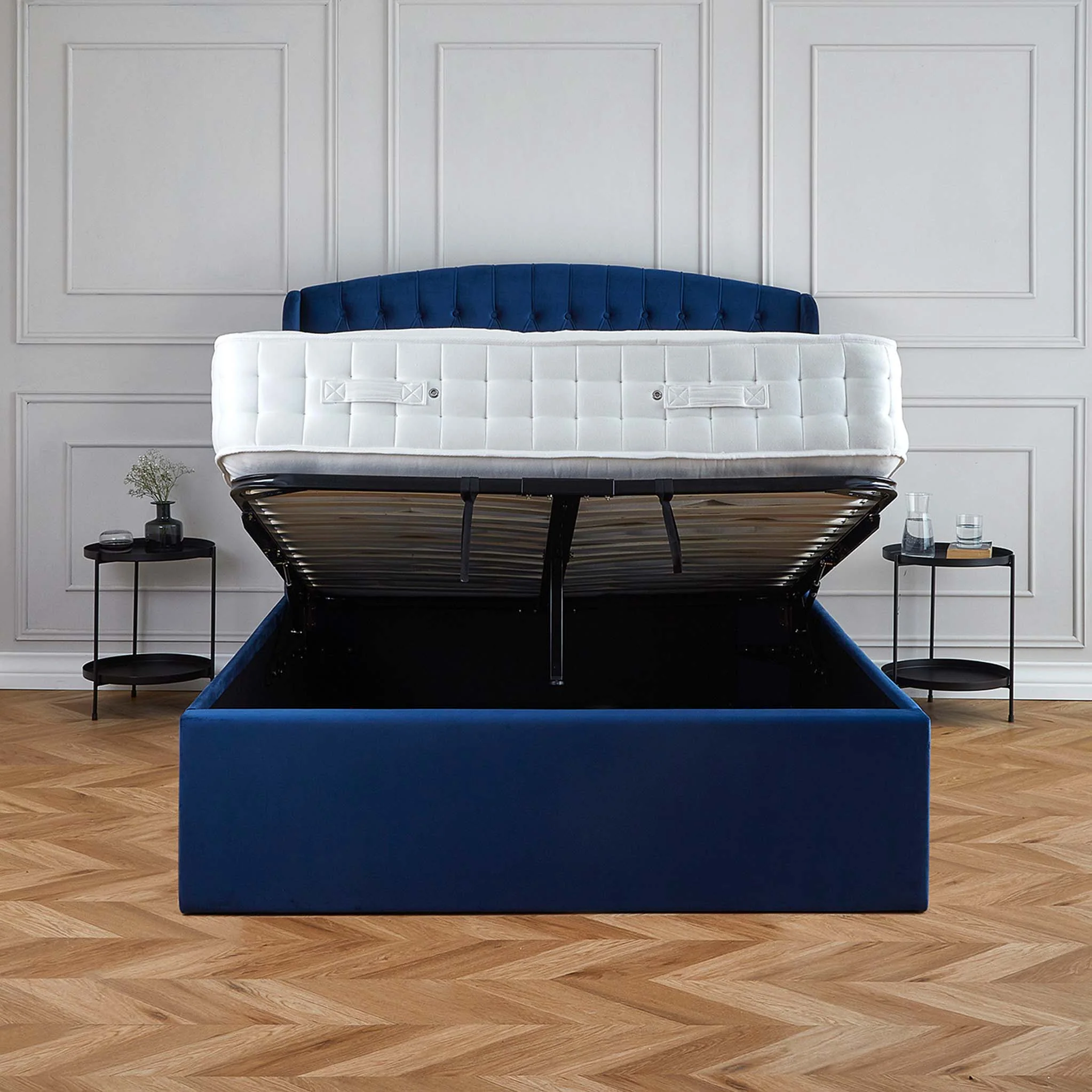 Sailsbury Velvet Ottoman Storage Bed Frame - Image 24