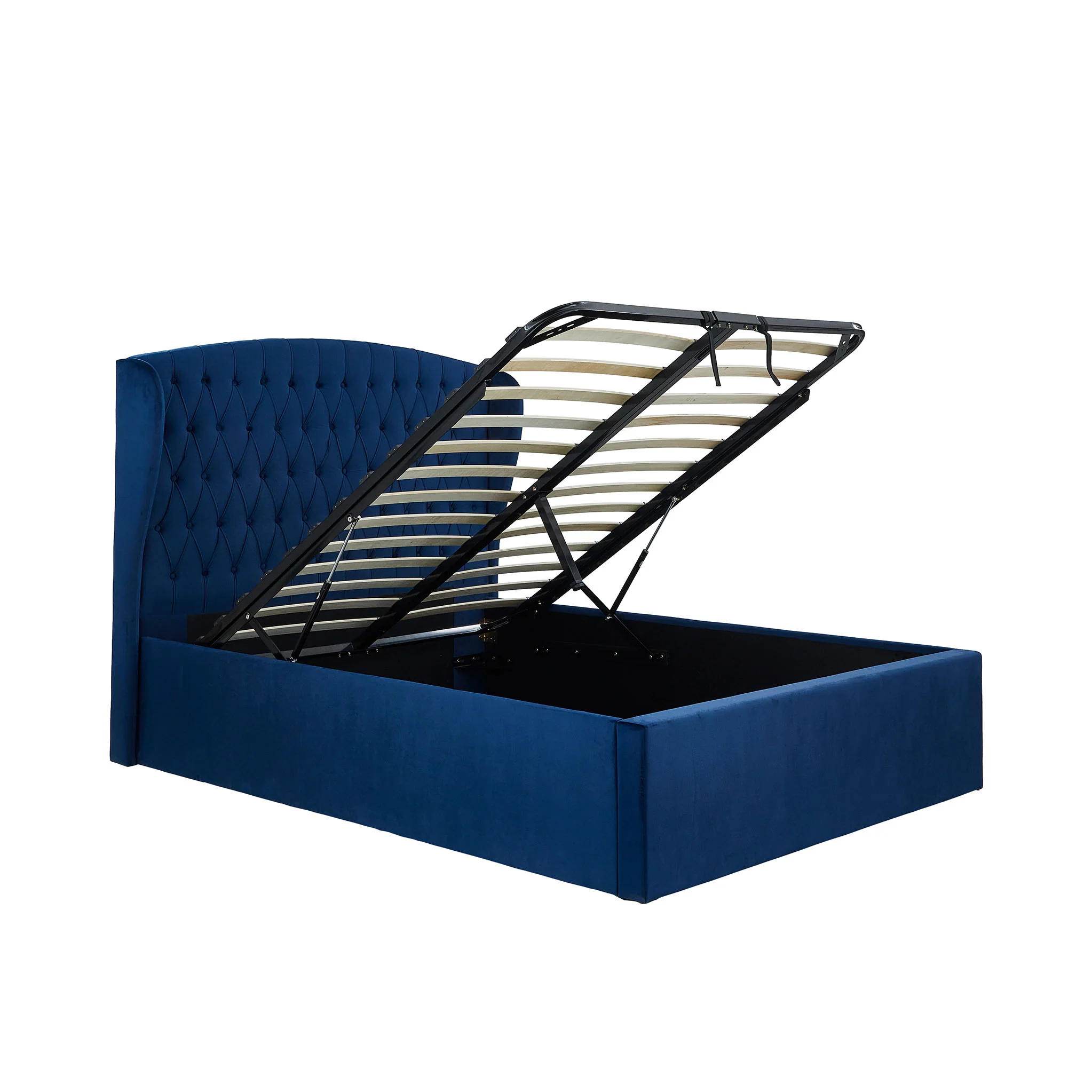 Sailsbury Velvet Ottoman Storage Bed Frame - Image 30
